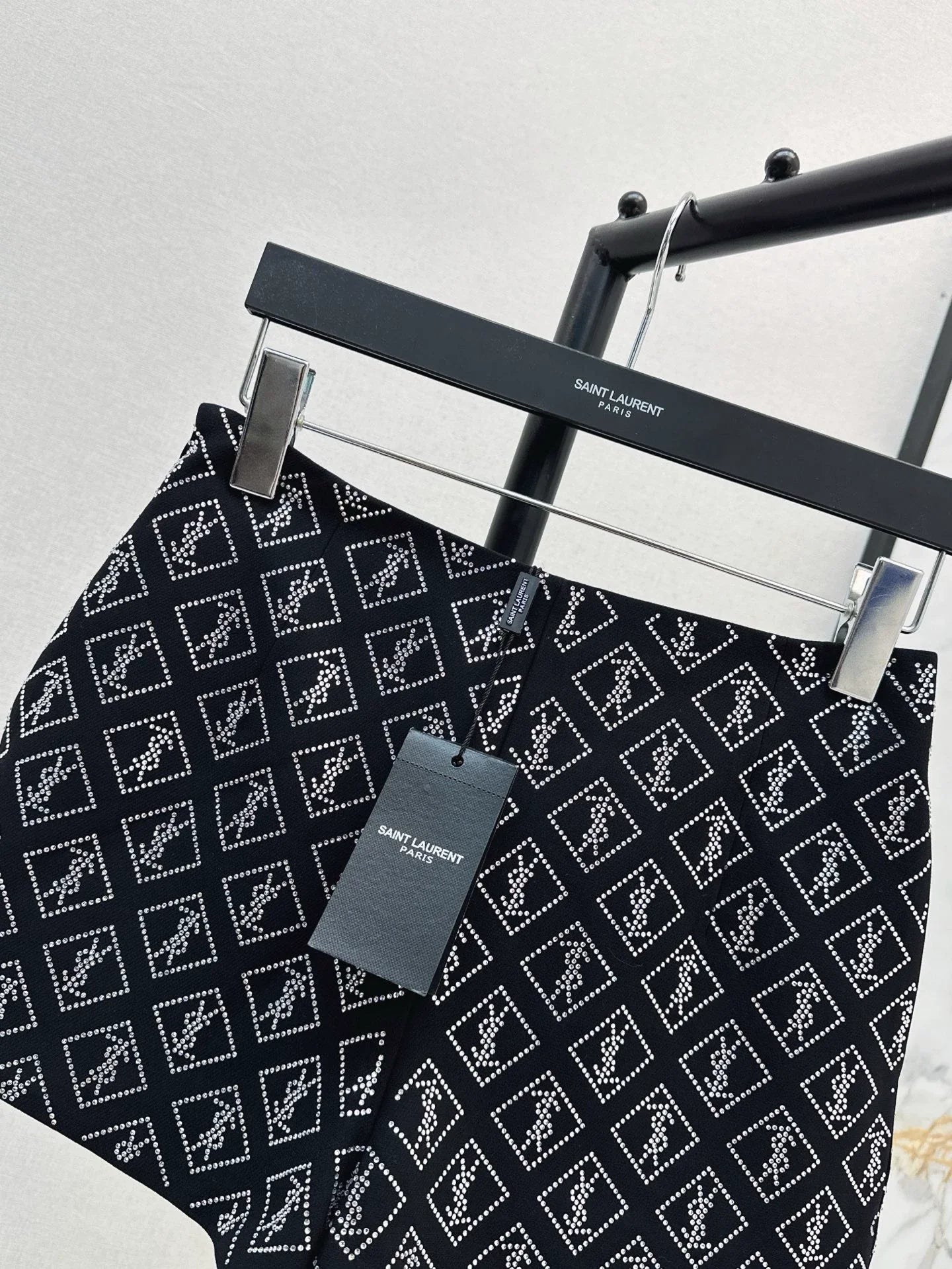 Y 25 Rhinestone Logo Shorts