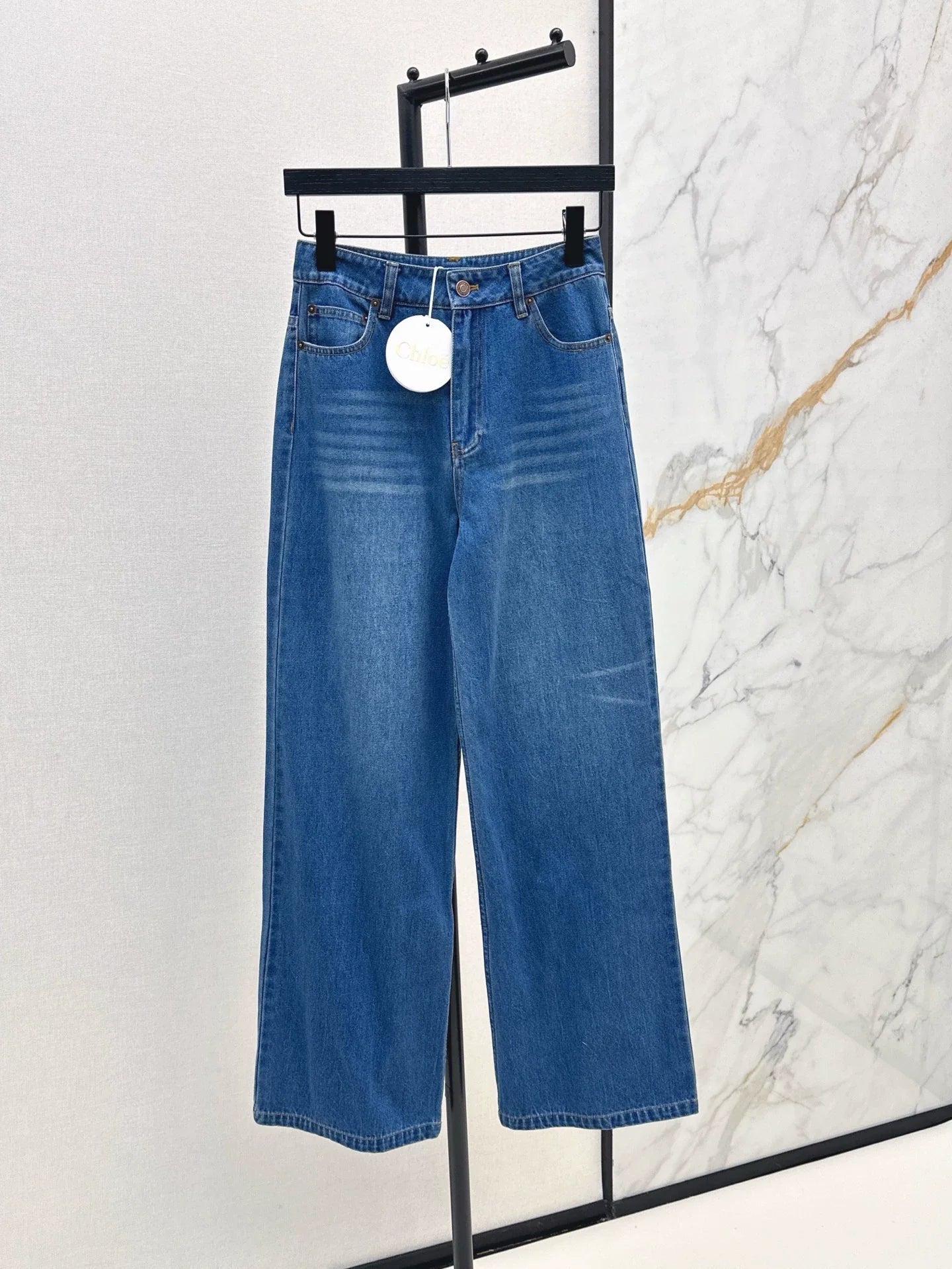25 Spring/Summer New Straight wide-leg high waist jeans