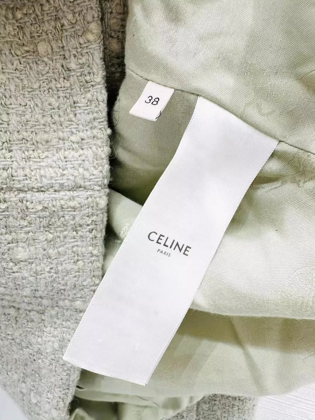 25 new mint green double-breasted jacket