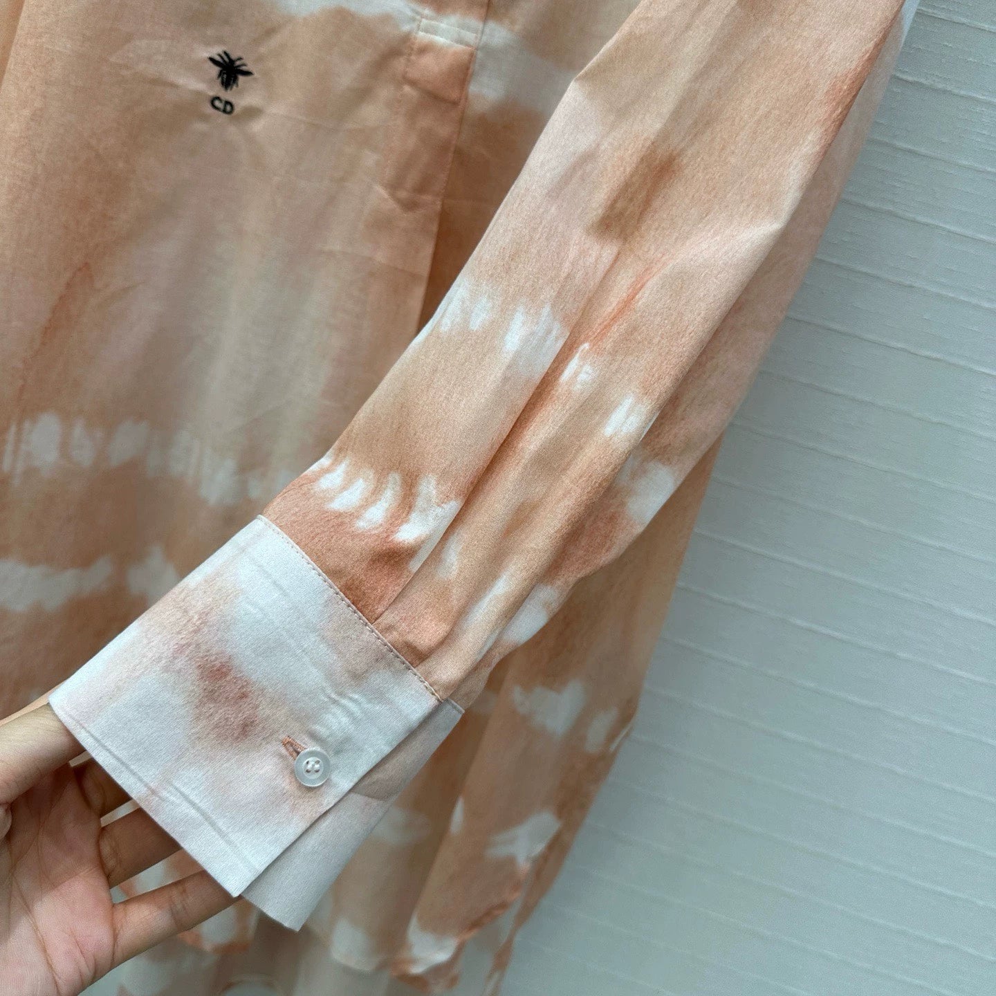 D 25 Spring/Summer Vacation Style New Water Wave Tie-Dye Long Sleeve Shirt