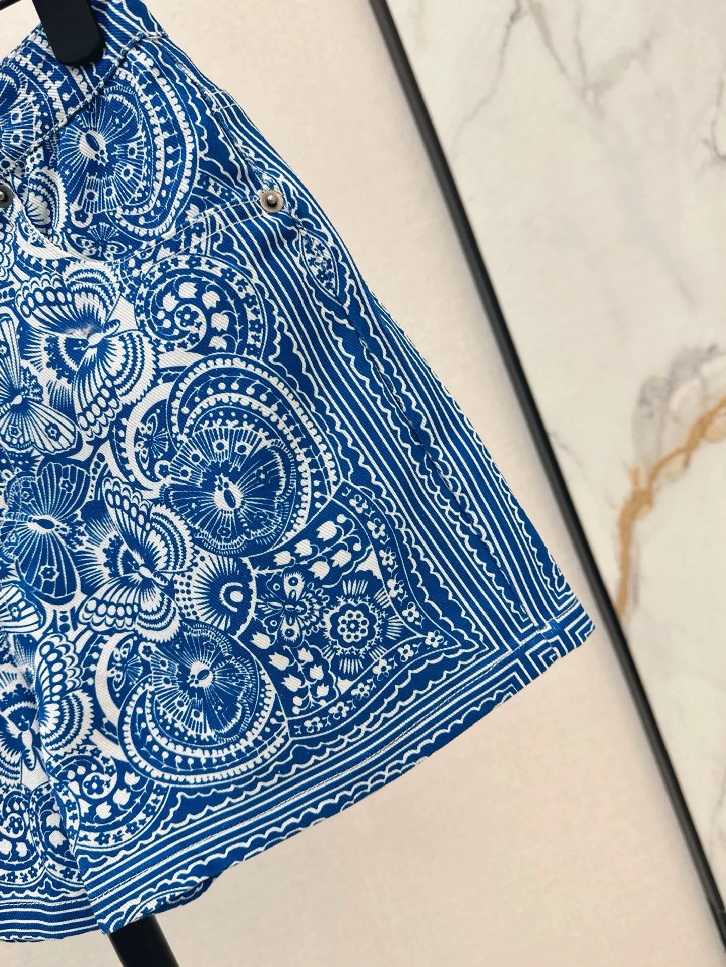 D 25 New Celadon Color Butterfly Pattern Print Denim Collection