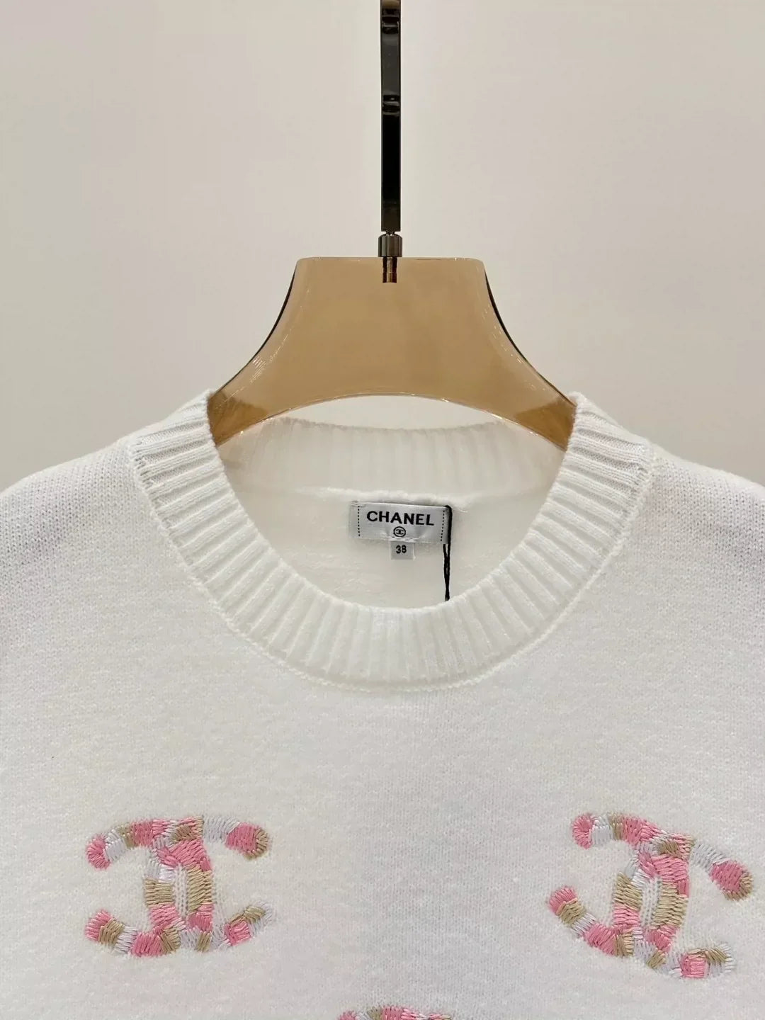 C 25 Spring/Summer new round neck embroidered logo knitted long sleeves