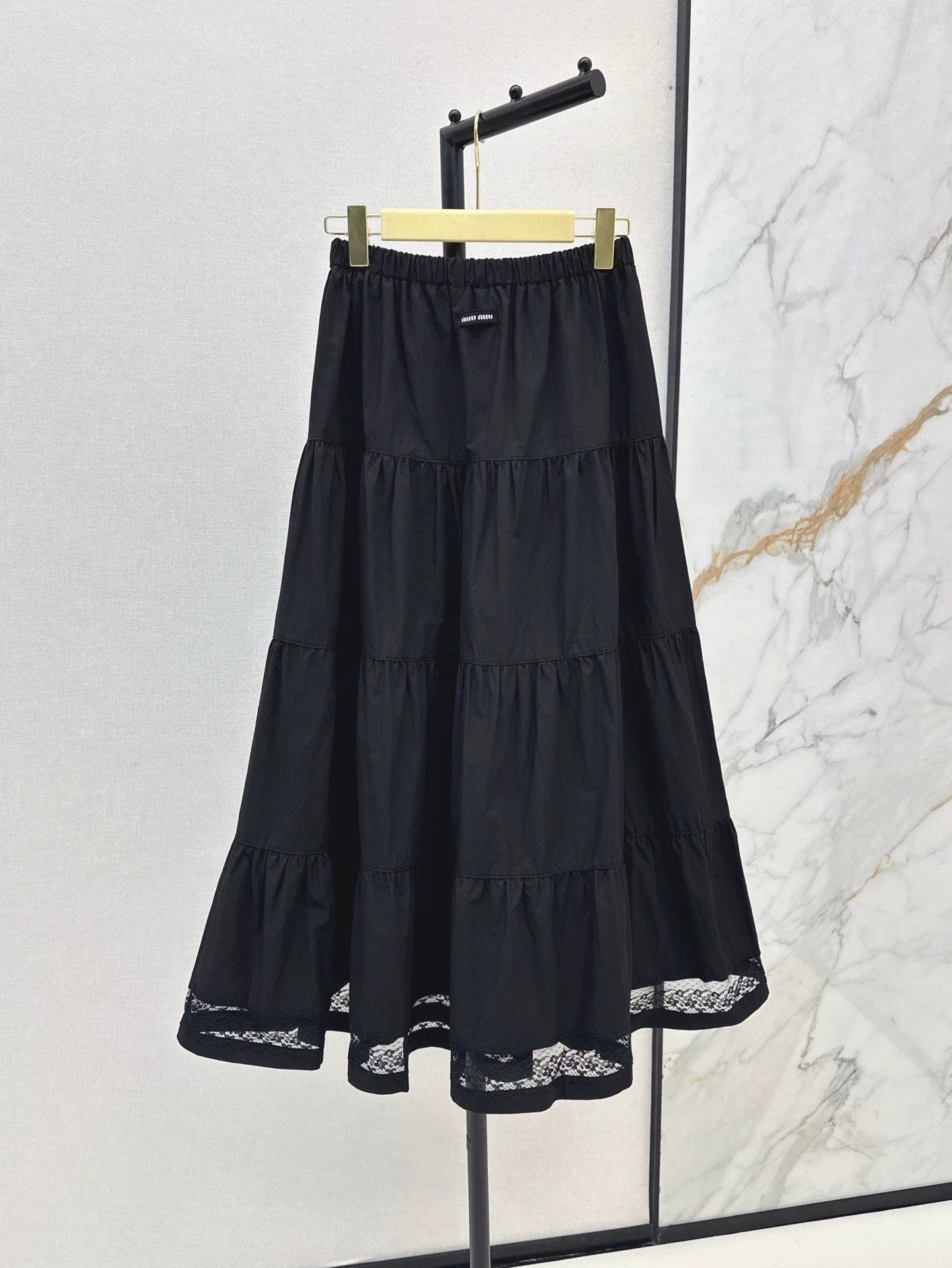 m 25 Spring/Summer New Hem Spliced Lace Long Half Skirt