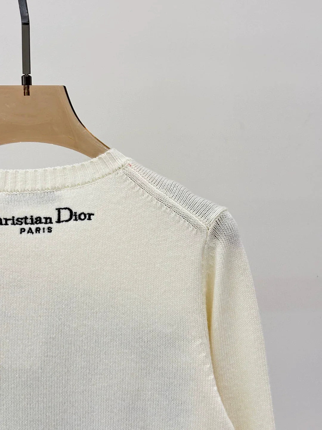 D 25 Spring and Summer New Round Neck Letters Floral Logo Embroidery Knitted Long Sleeves