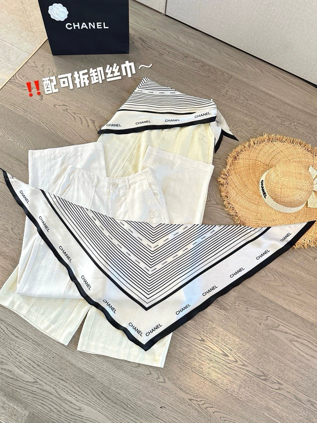 C 25 new summer linen pants, scarf tie wide leg pants delivery scarf models