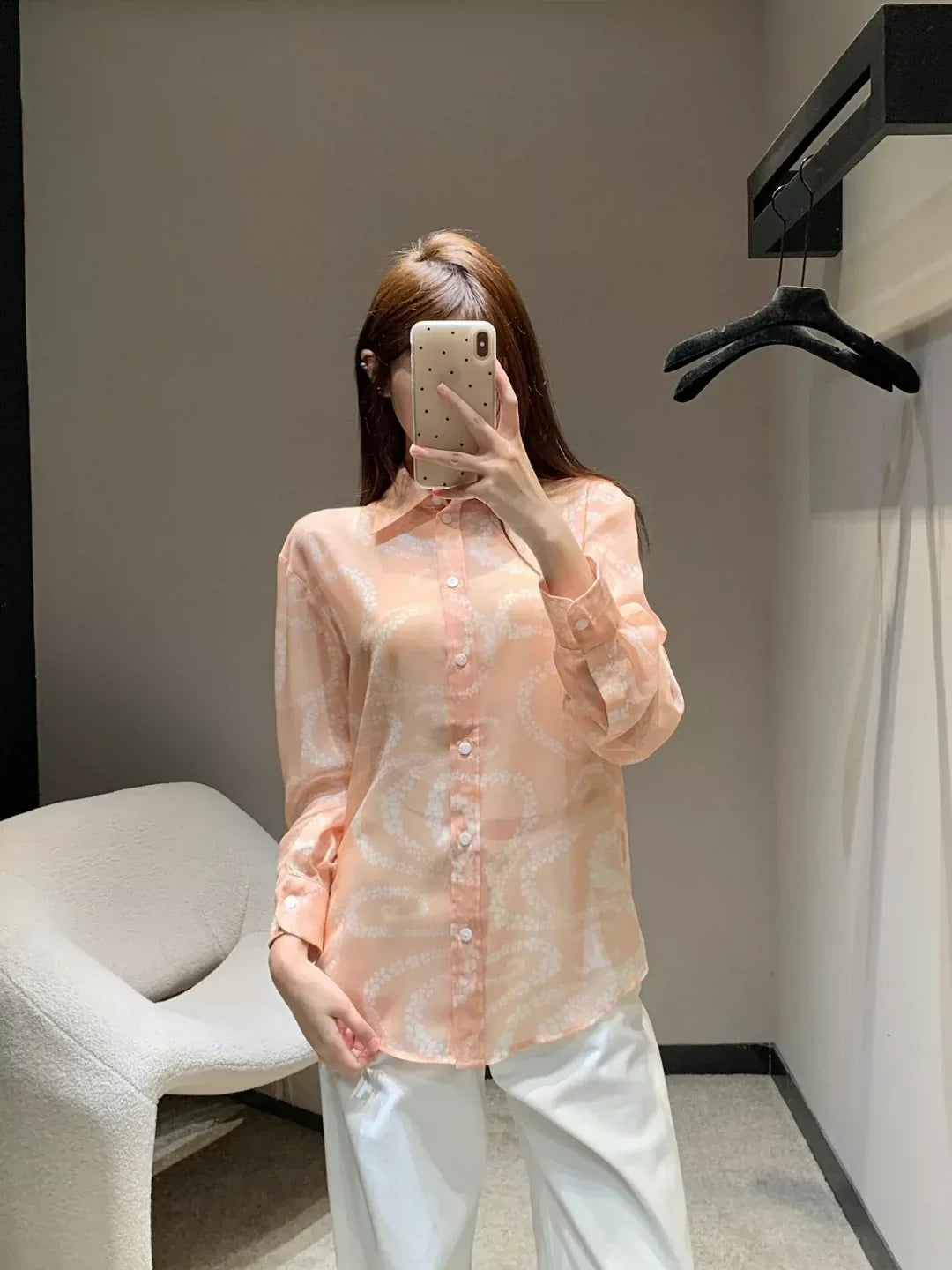 C 25 Printed Lapel Shirt
