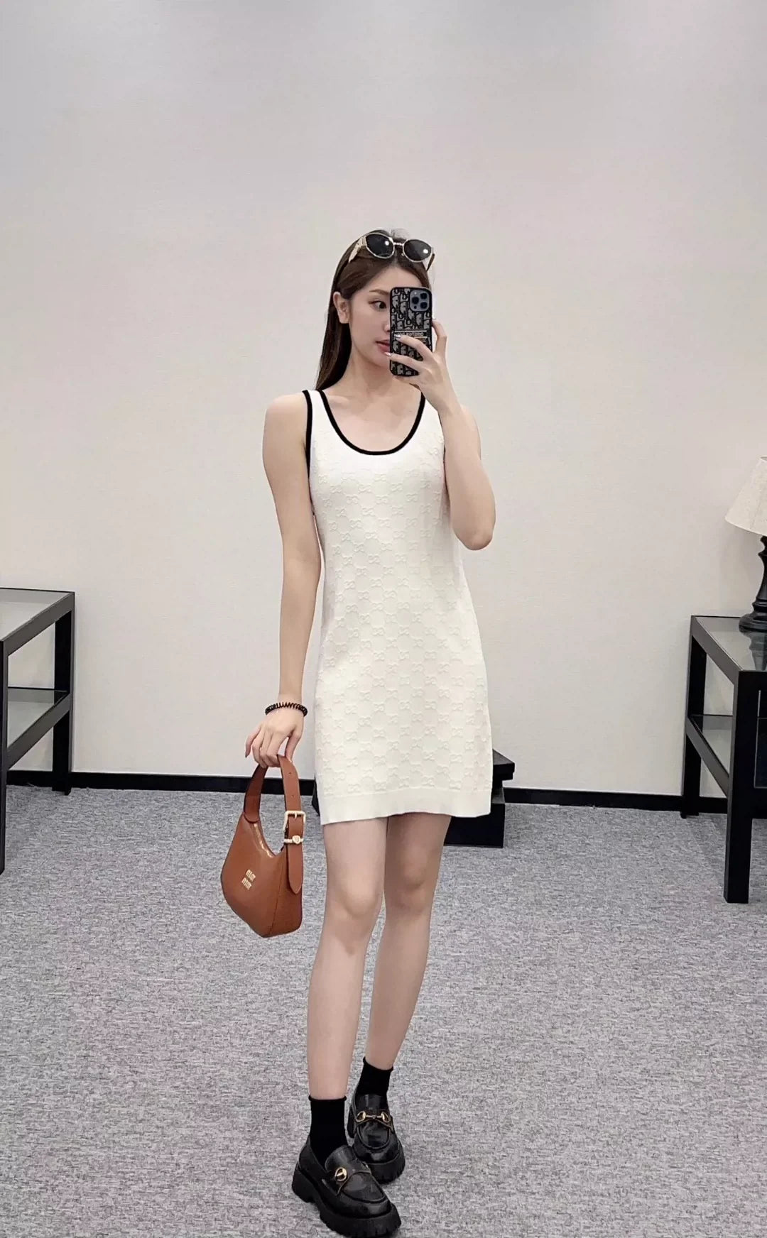 25 New jacquard knit tank dress