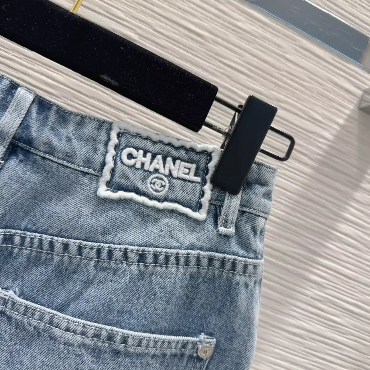 C 25 New Embroidered Denim Skirt