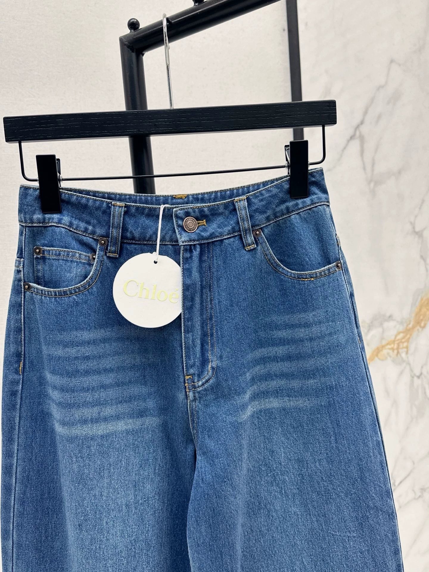 25 Spring/Summer New Straight wide-leg high waist jeans