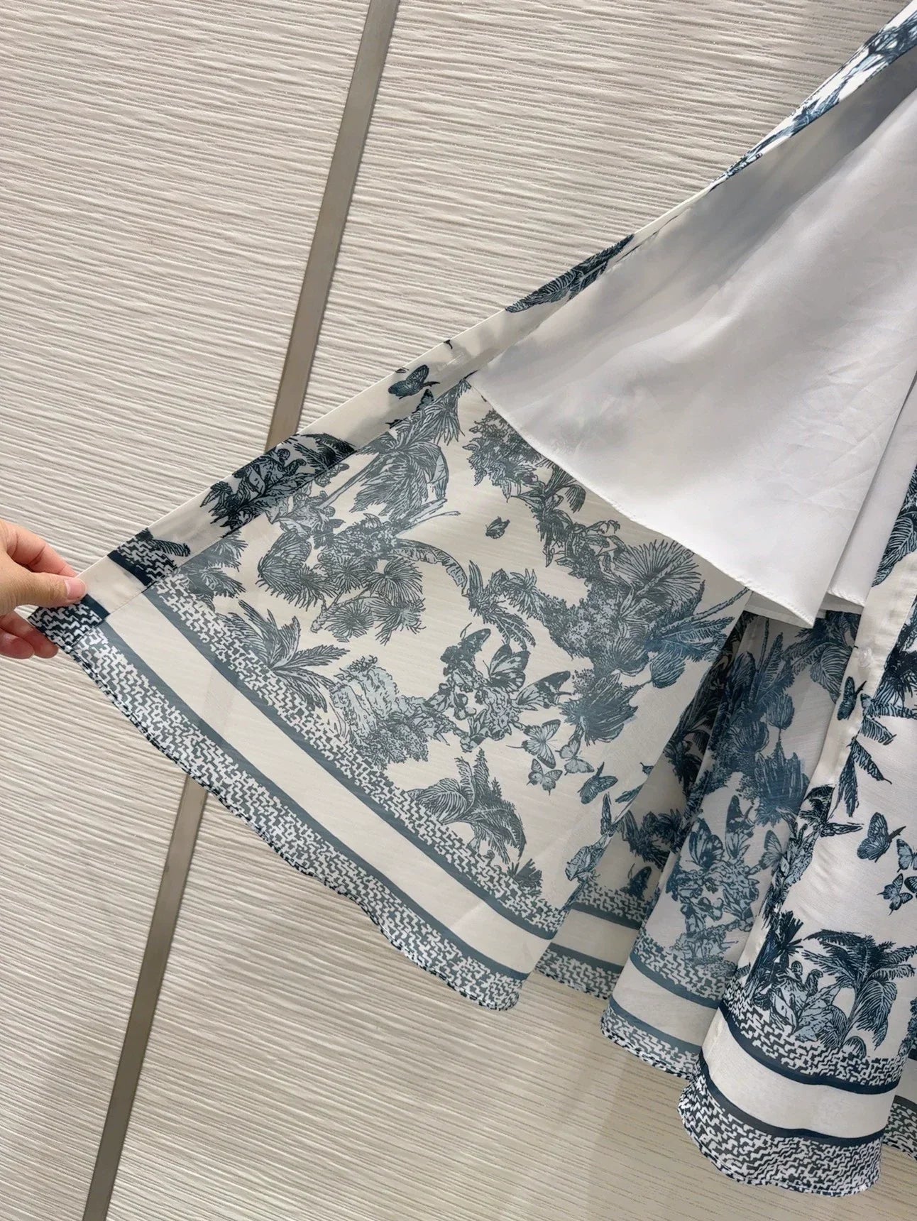 D 25 New Leaf Print Belted Short Sleeve Dresses