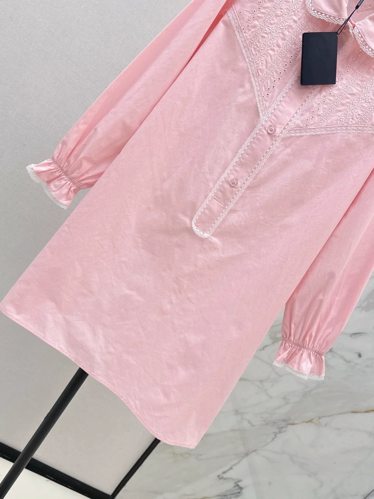 P 25 Spring Summer New Lace Lace Long Sleeve Shirt Style Dresses