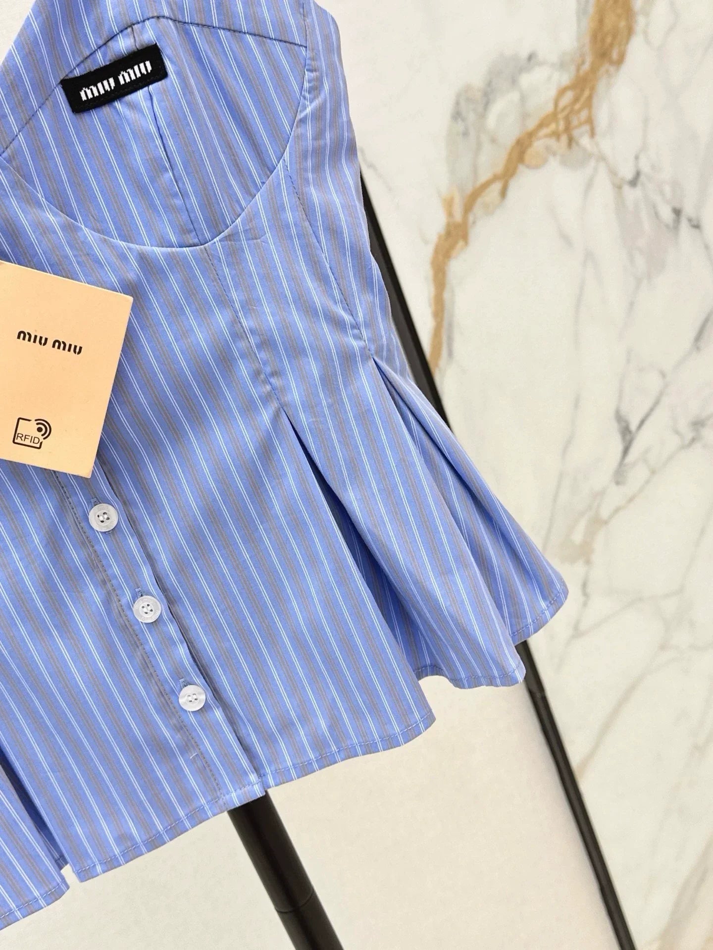 m 25 Spring/Summer Newest Blue Striped Small Suspenders