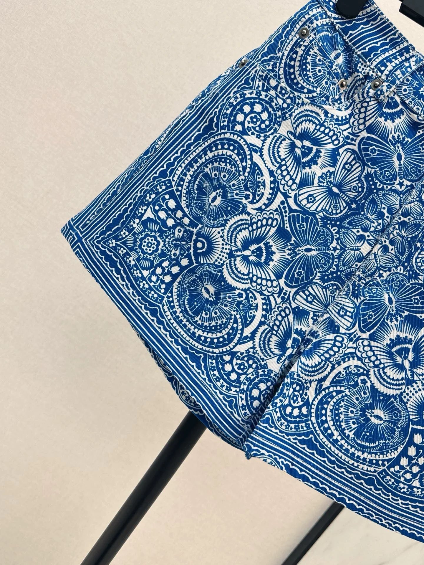 D 25 New Celadon Color Butterfly Pattern Print Denim Collection
