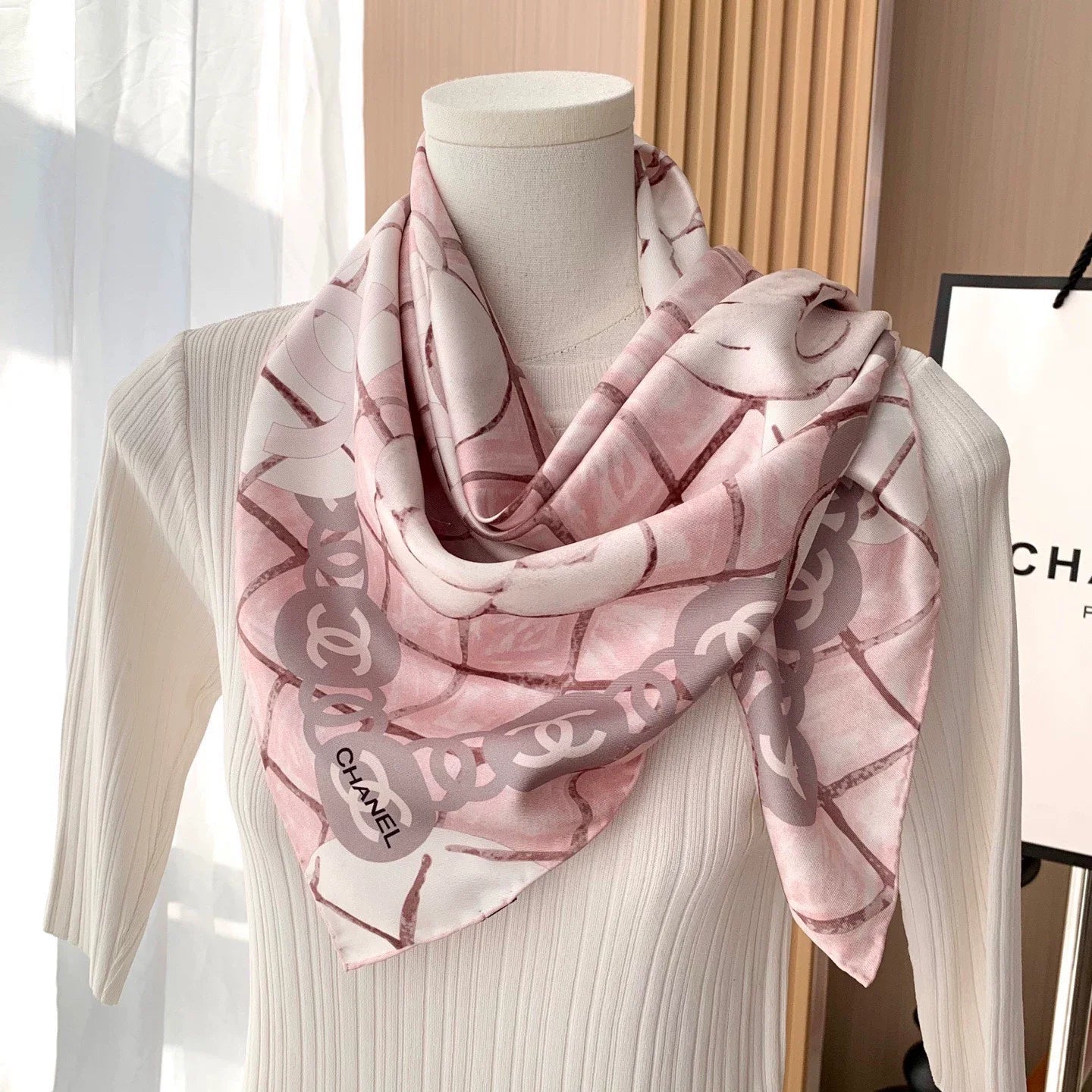 25 Camellia Pink Scarf