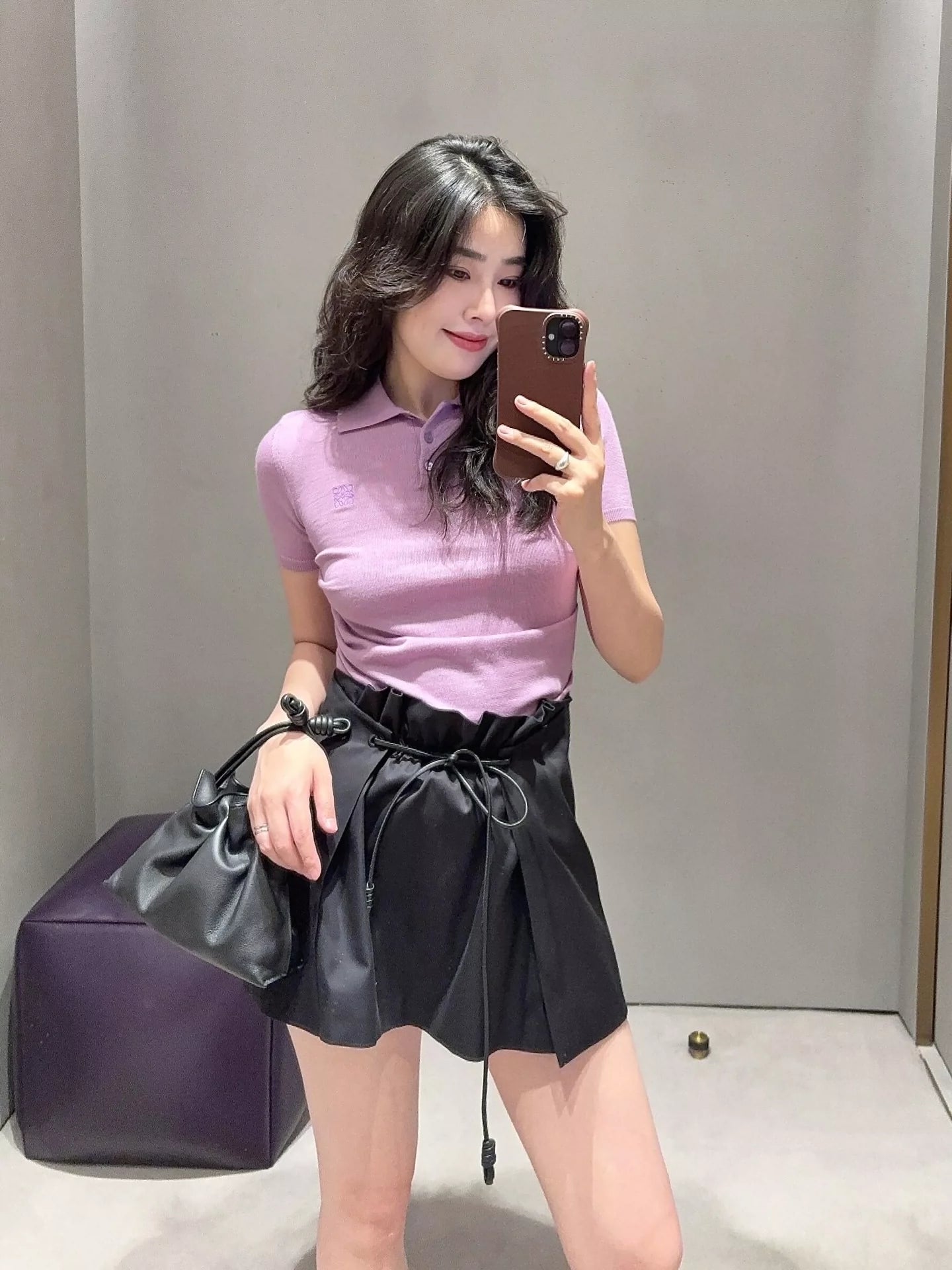 25ZG Spring and Summer New Lapel Short Sleeve Knitted Sweater