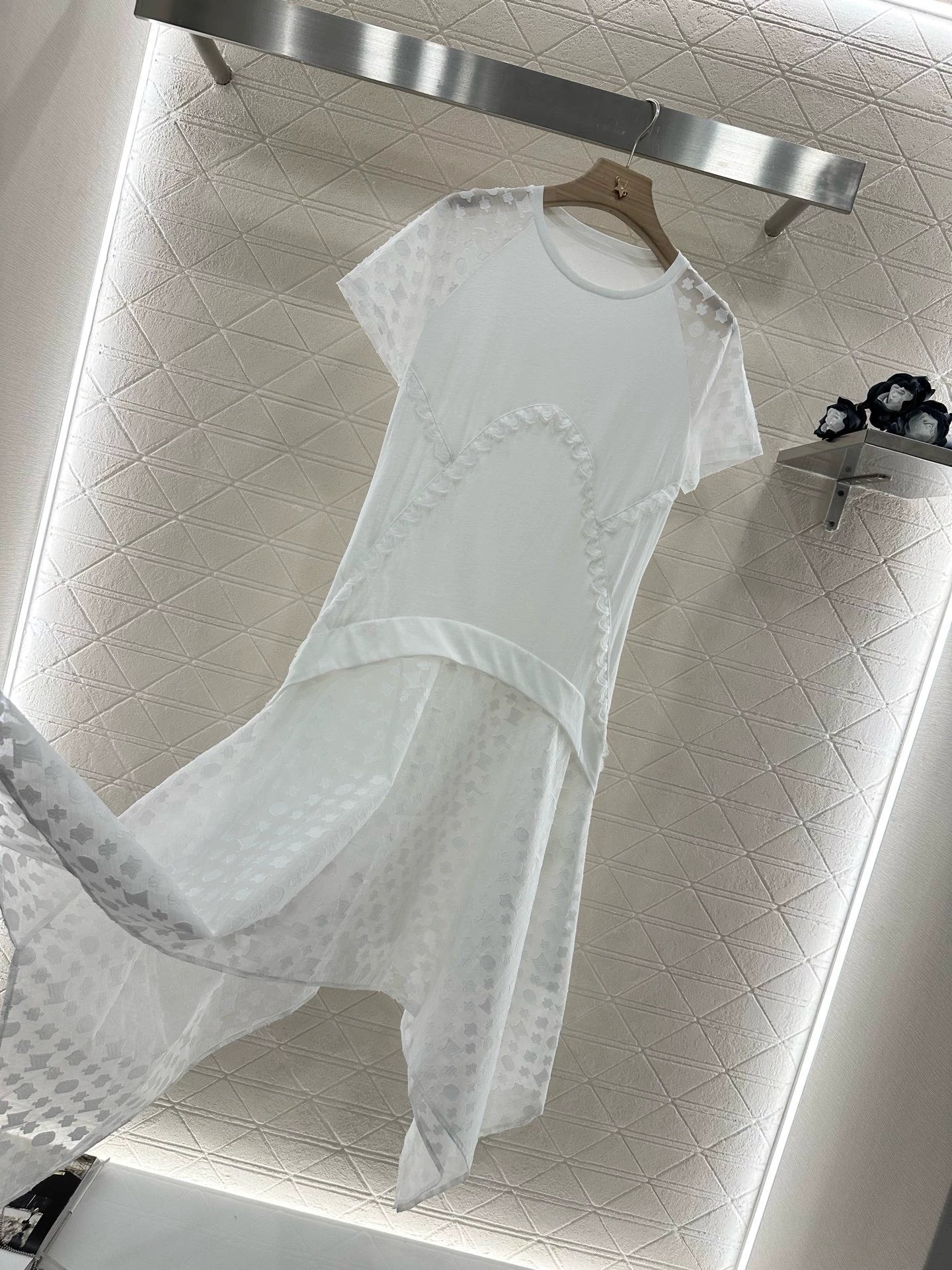 L 25 New Products Patchwork Irregular Dress