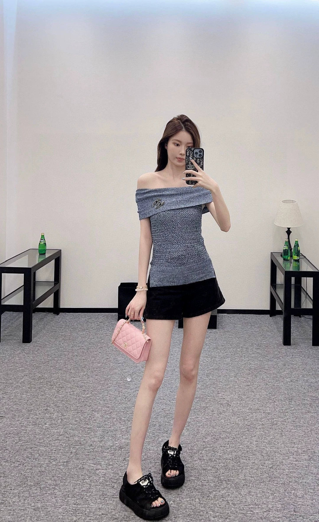 C 25 New One-Shoulder Knit Tops