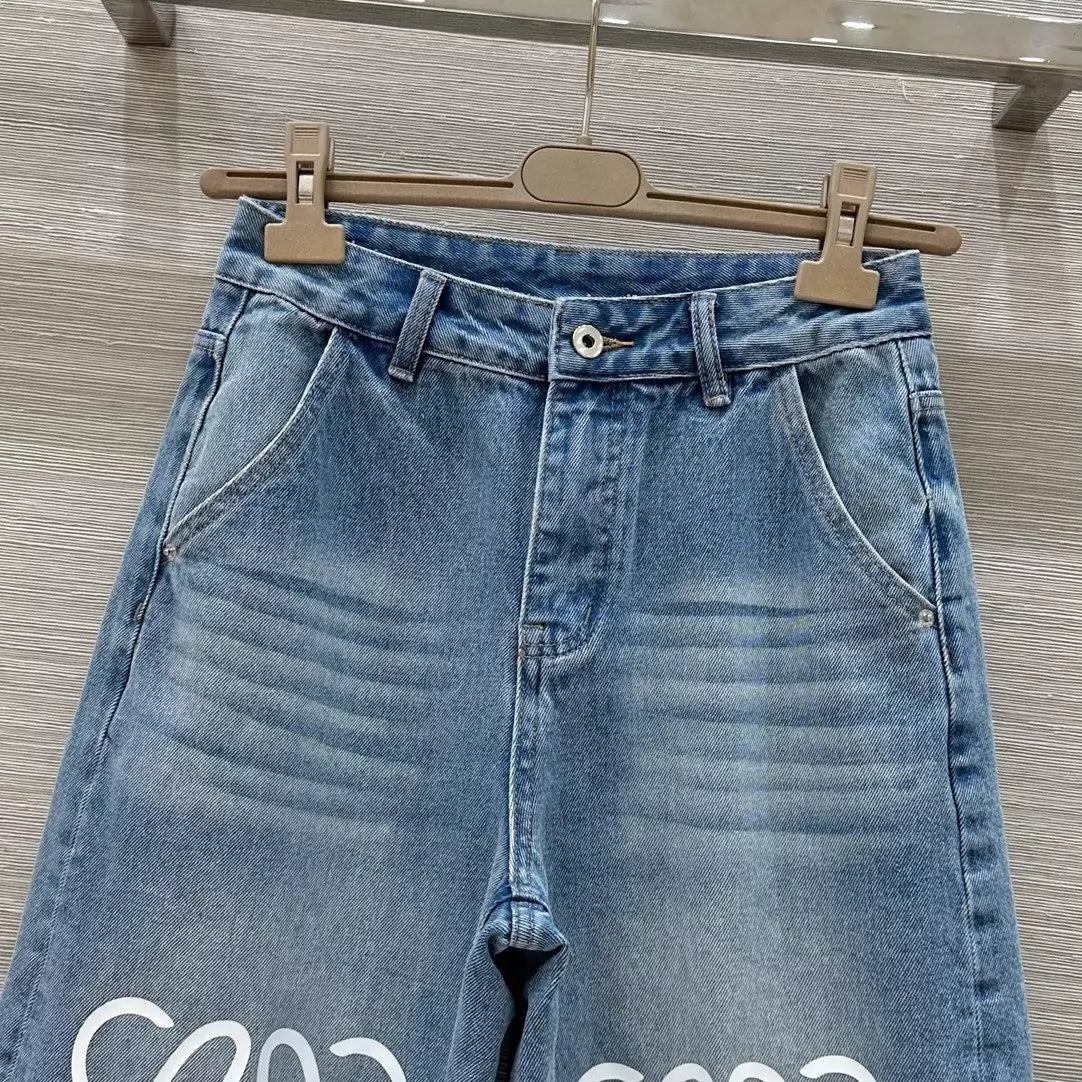 LO 25 Five Point Raw Edge Jeans