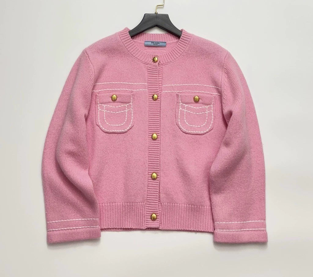 25 Summer New Style Exposed Pocket Knit Cardigan