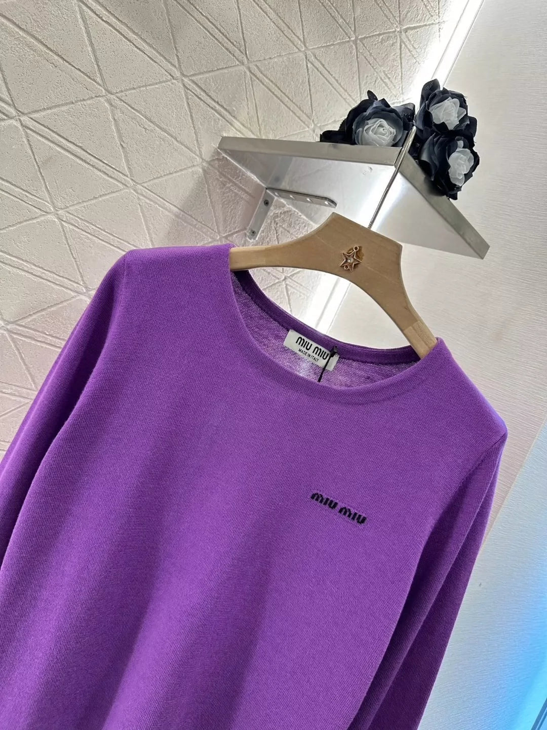 M 25 Early fall new letters plain knit tops