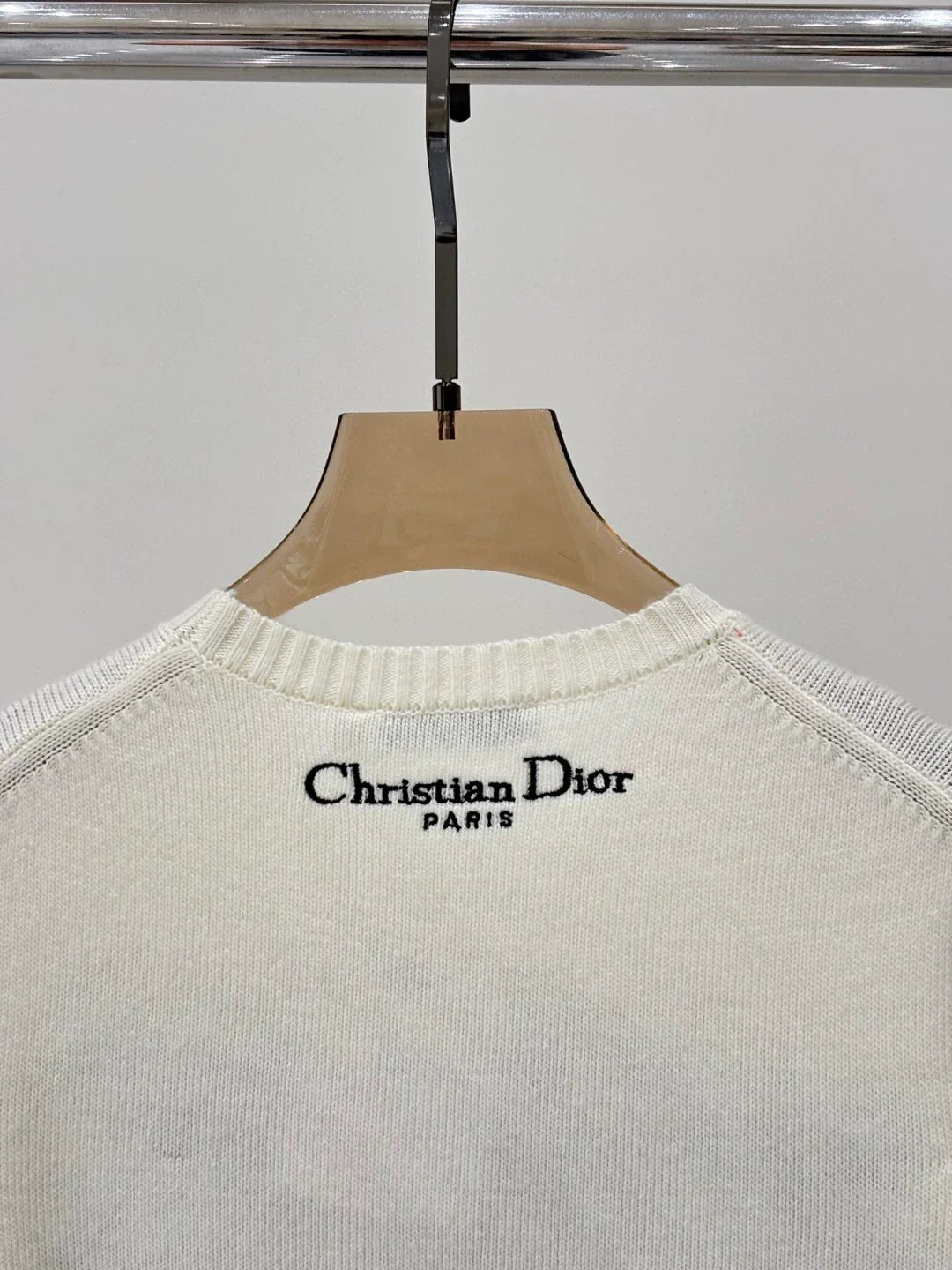 D 25 Spring and Summer New Round Neck Letters Floral Logo Embroidery Knitted Long Sleeves