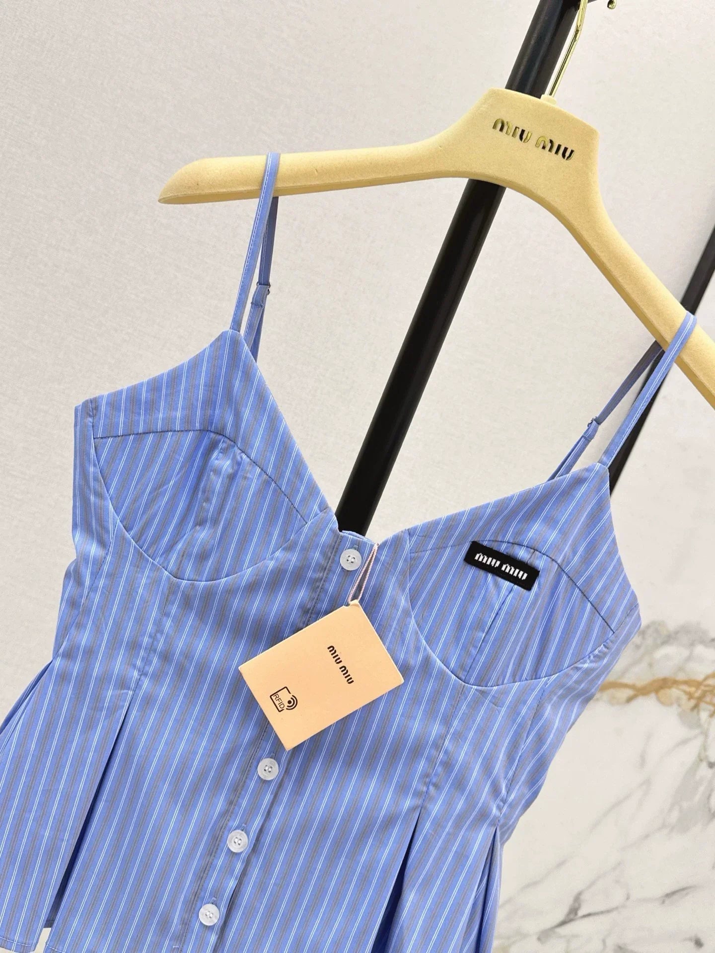 m 25 Spring/Summer Newest Blue Striped Small Suspenders