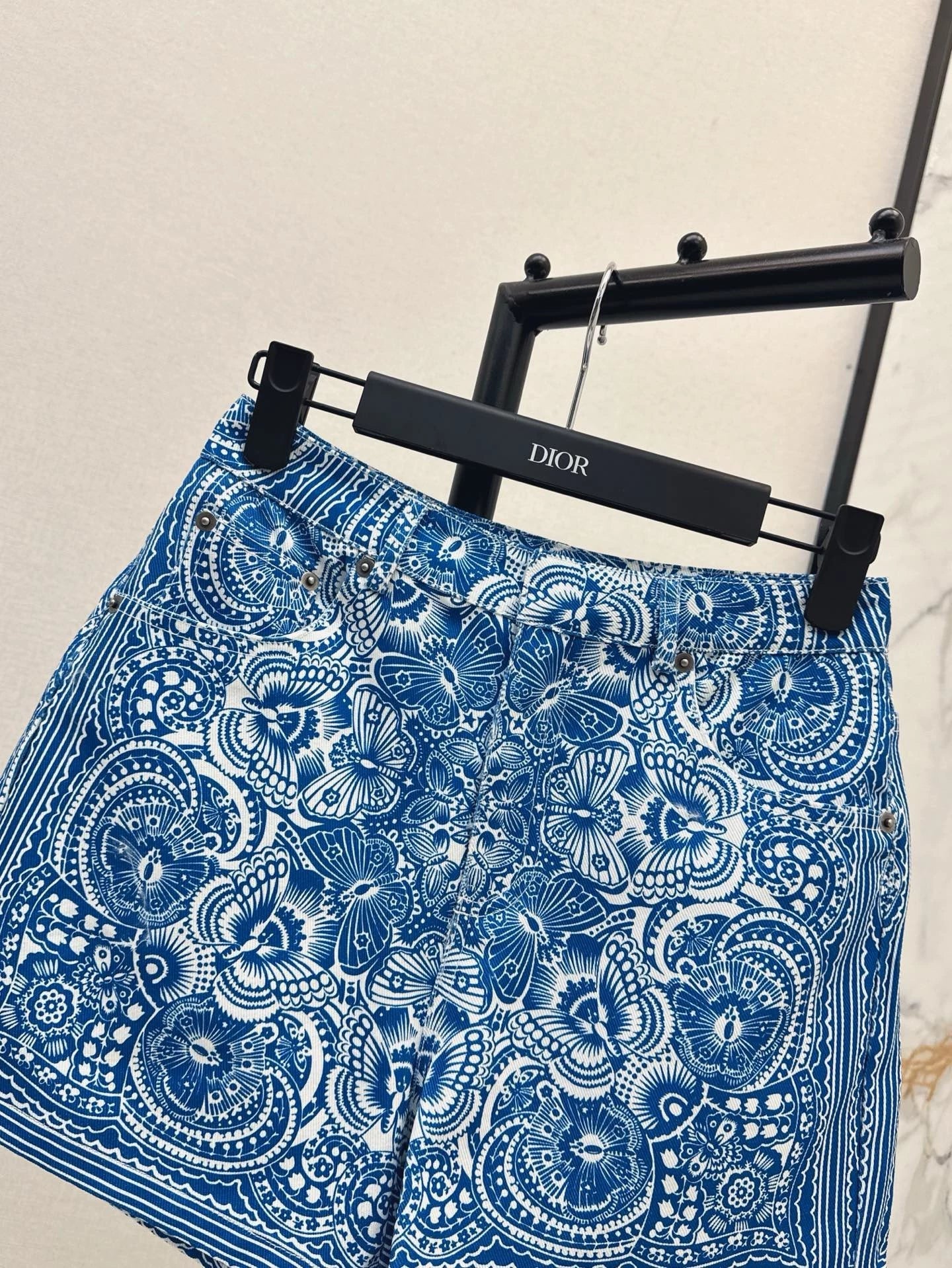 D 25 New Celadon Color Butterfly Pattern Print Denim Collection