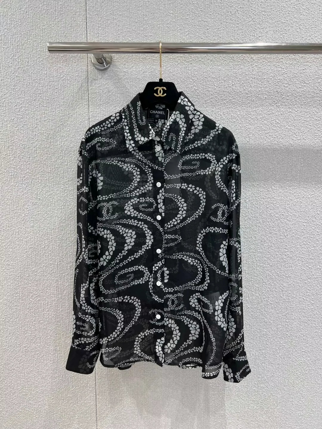 C 25 Printed Lapel Shirt