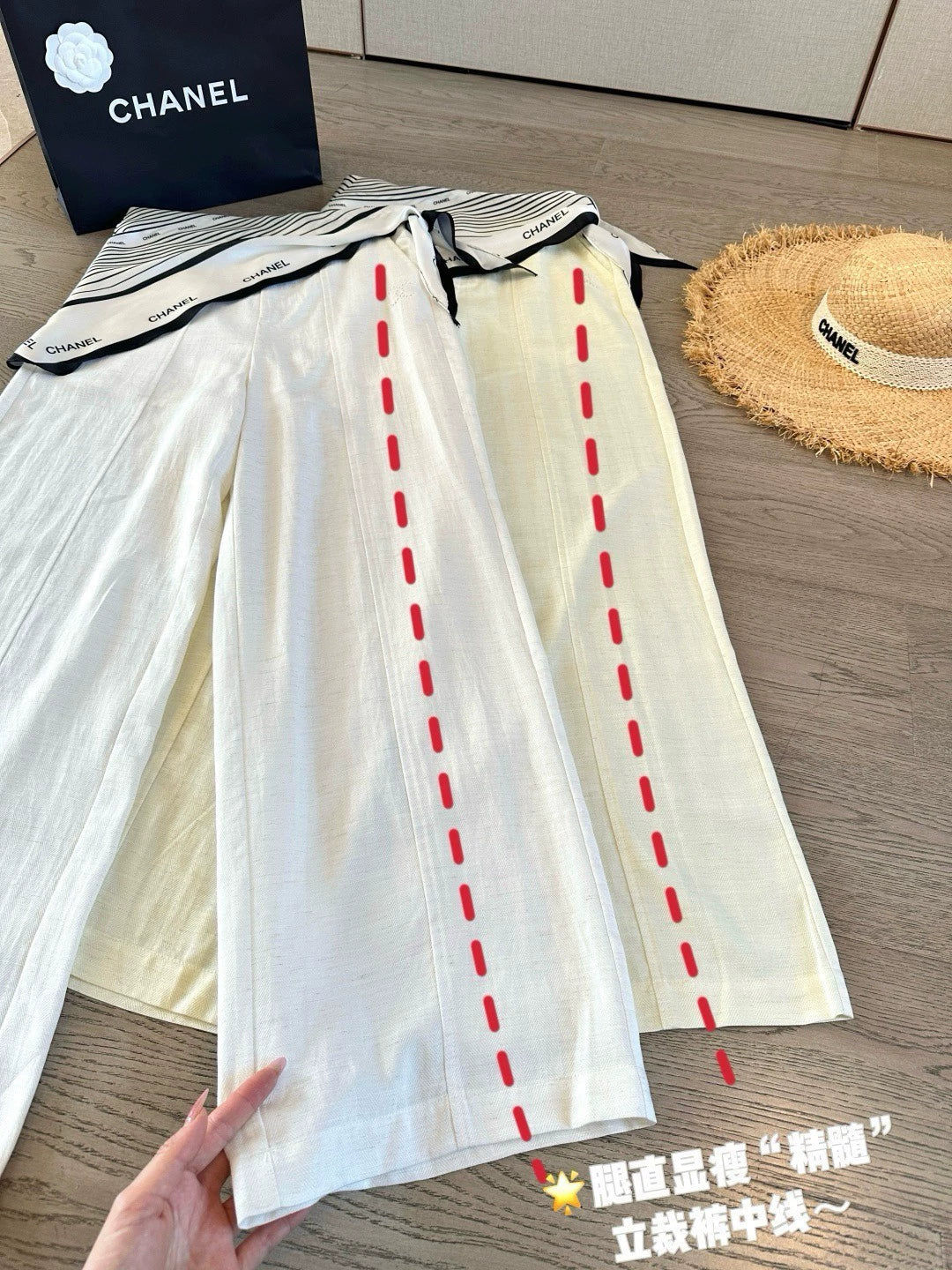 C 25 new summer linen pants, scarf tie wide leg pants delivery scarf models