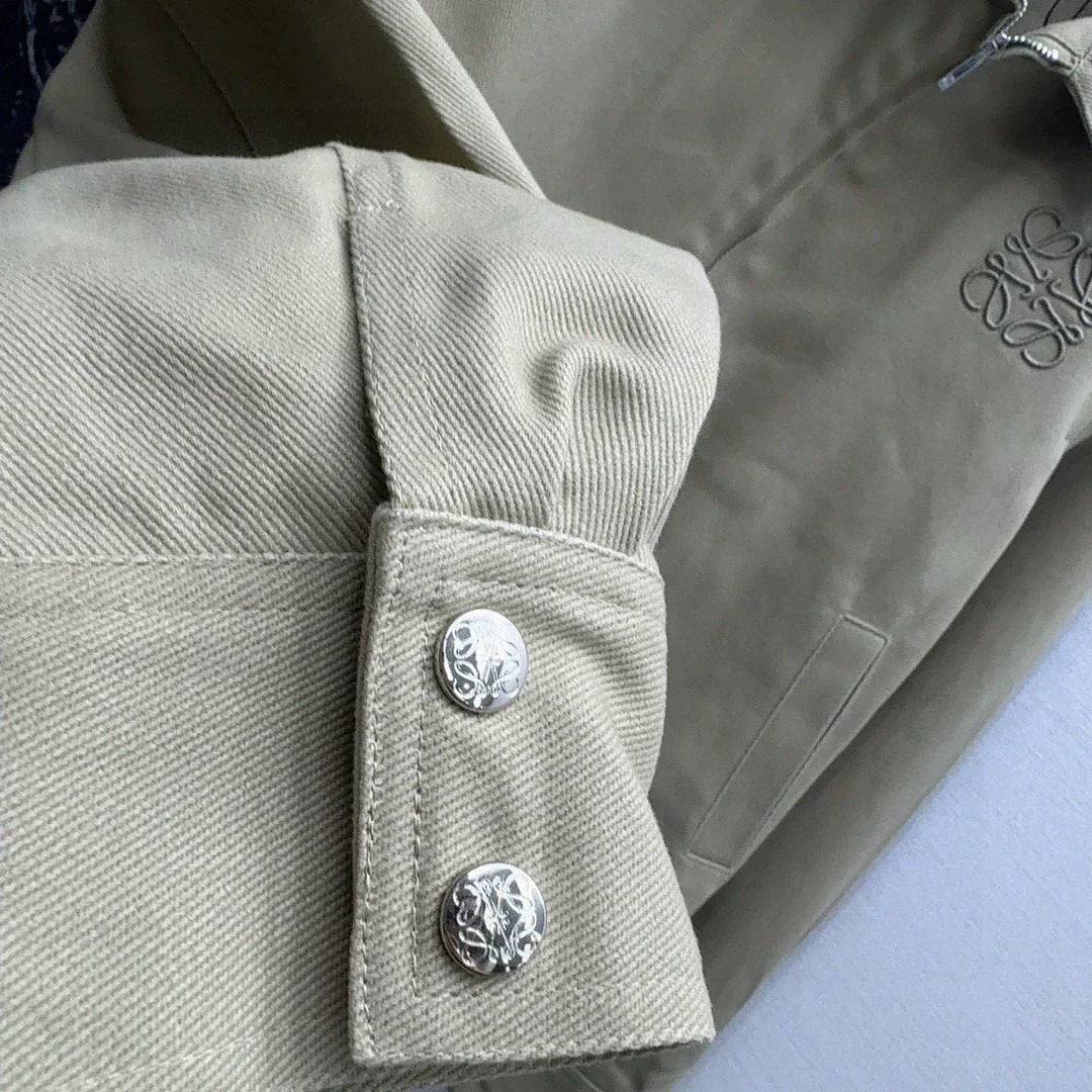 25 Popular denim suit with embroidered letters