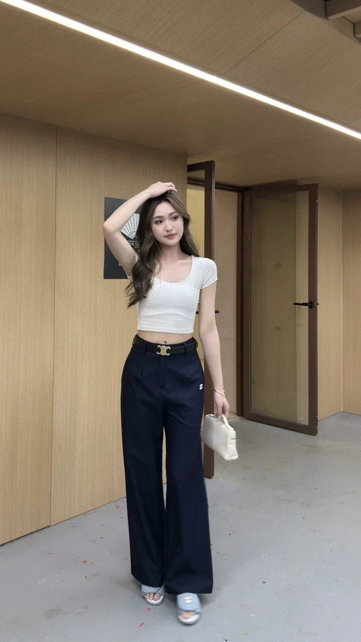 CE 25 New Embroidered Belt Pants