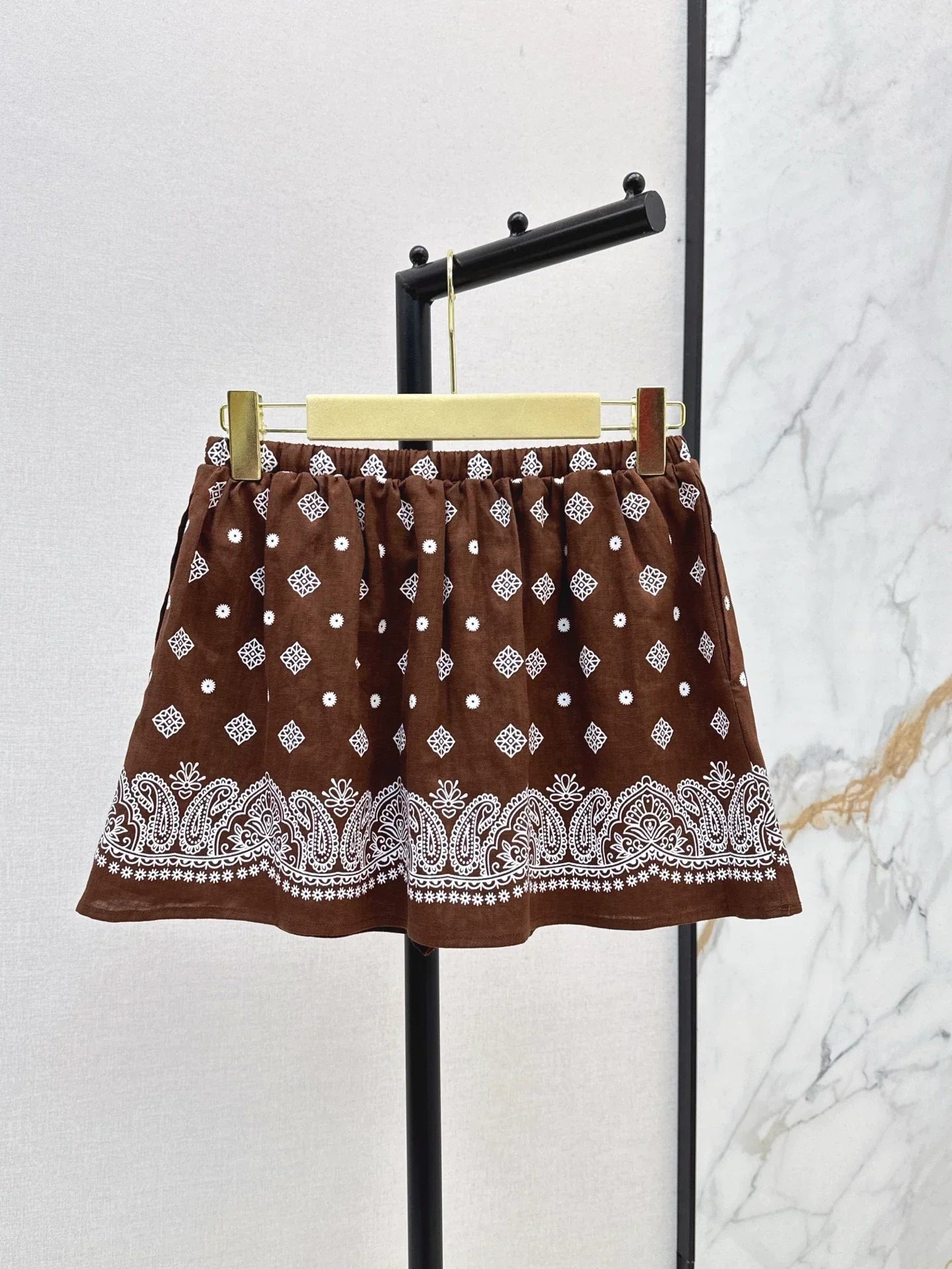 M 25 spring and summer new suit loose short-sleeved shirt + half skirt