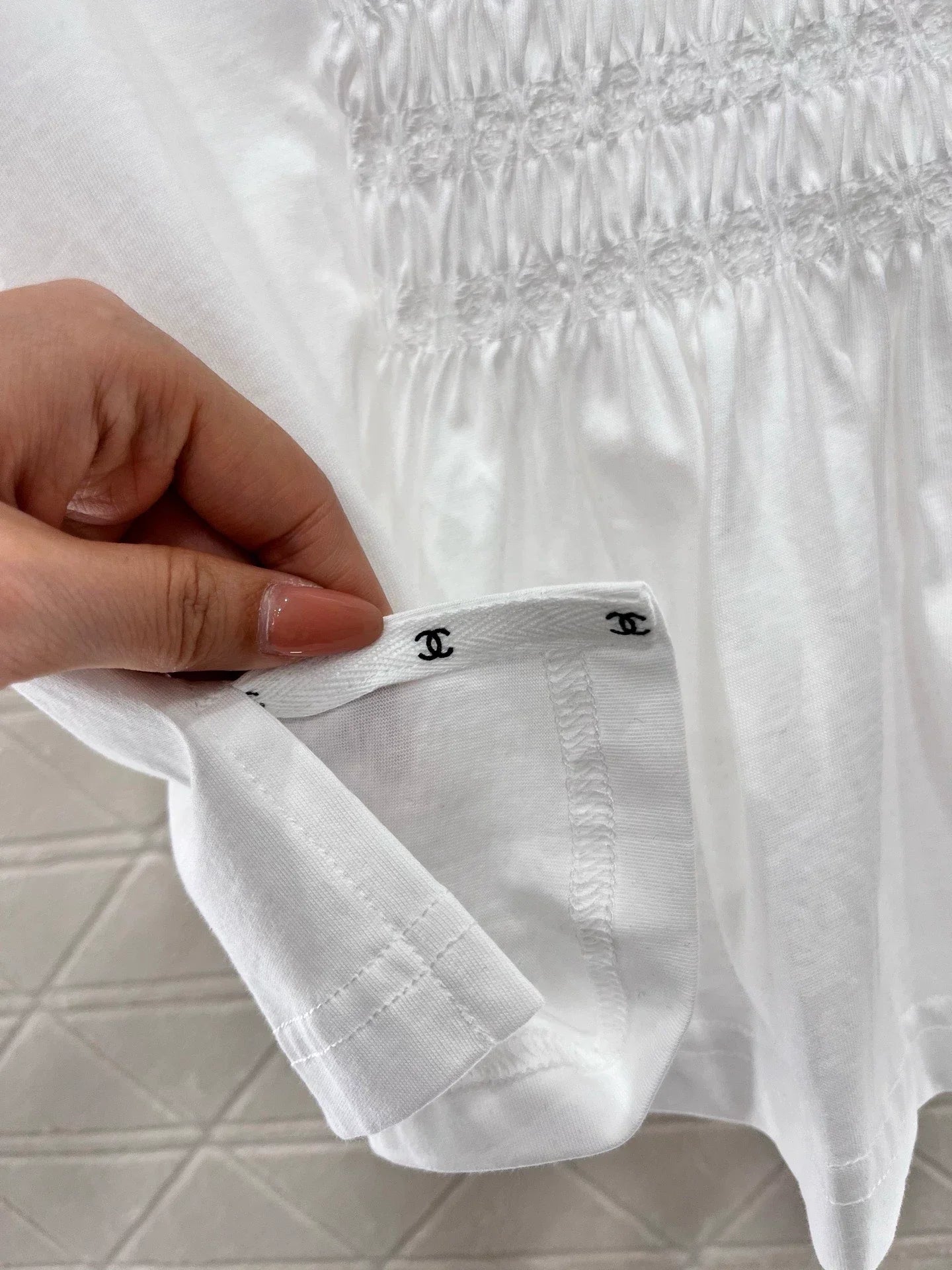 C 25 New Pleated Embroidered Tops