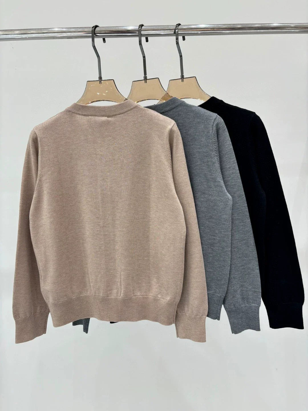 G 25 Spring and Summer New Round Neck Letter Logo Jacquard Simple Knitted Cardigan