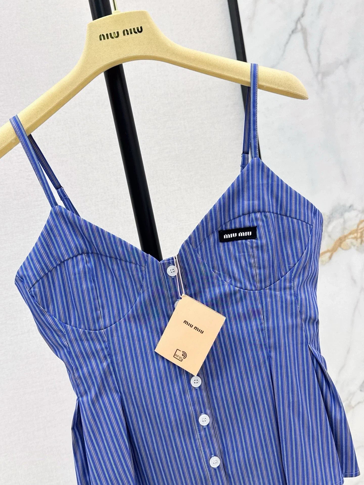 m 25 Spring/Summer Newest Blue Striped Small Suspenders