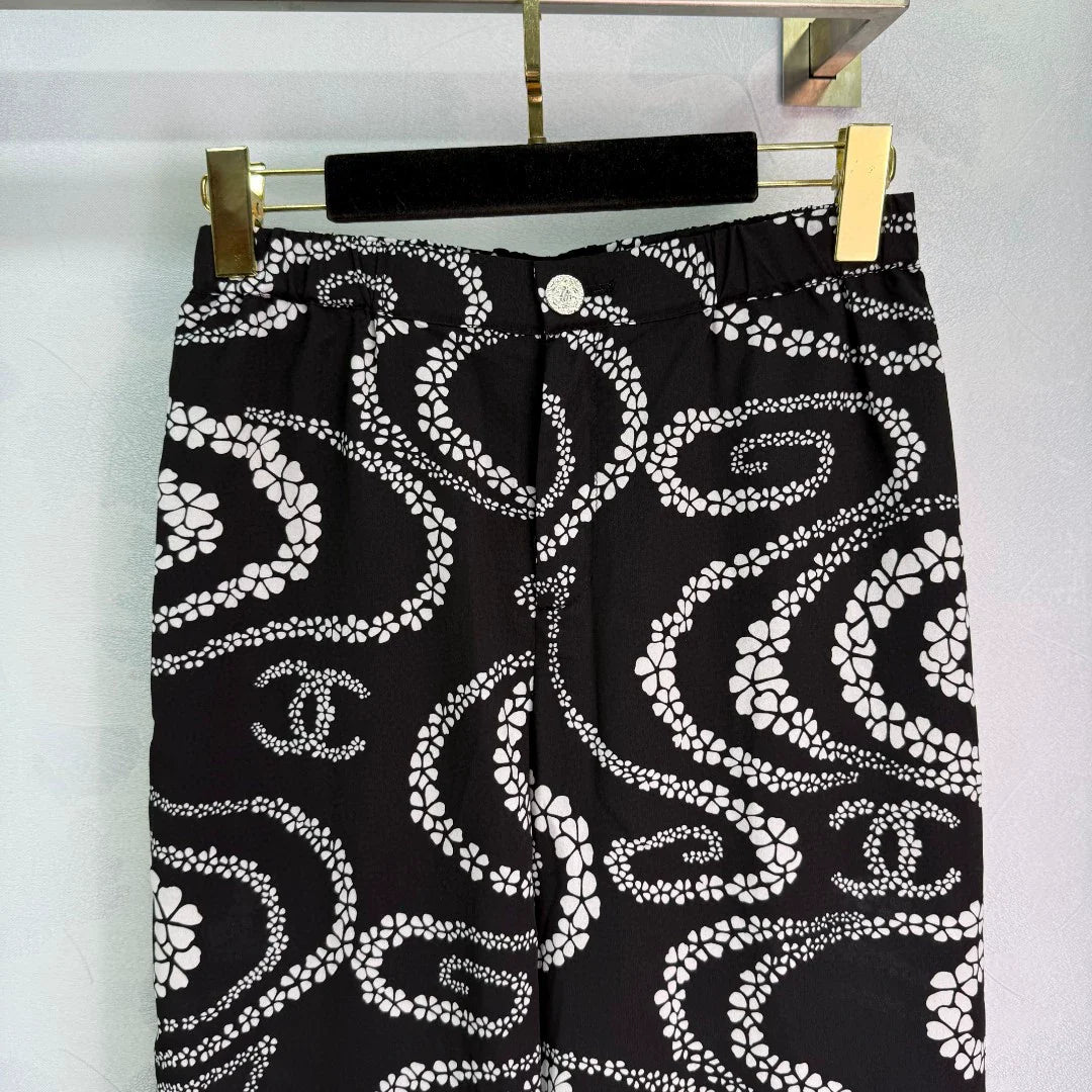C 25 Printed wide-leg pants