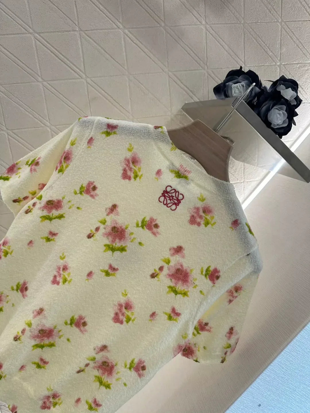 LO 25 Spring/Summer New Crushed Flower Knit Short Sleeve