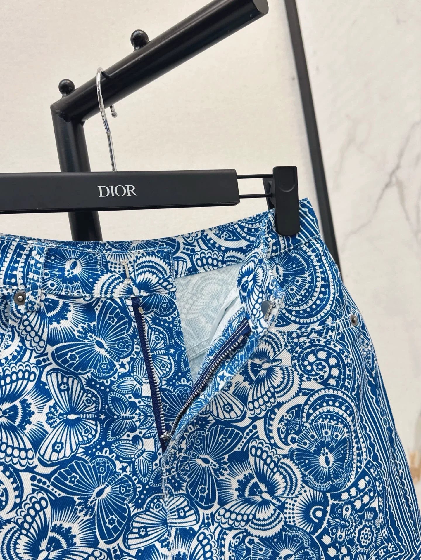 D 25 New Celadon Color Butterfly Pattern Print Denim Collection