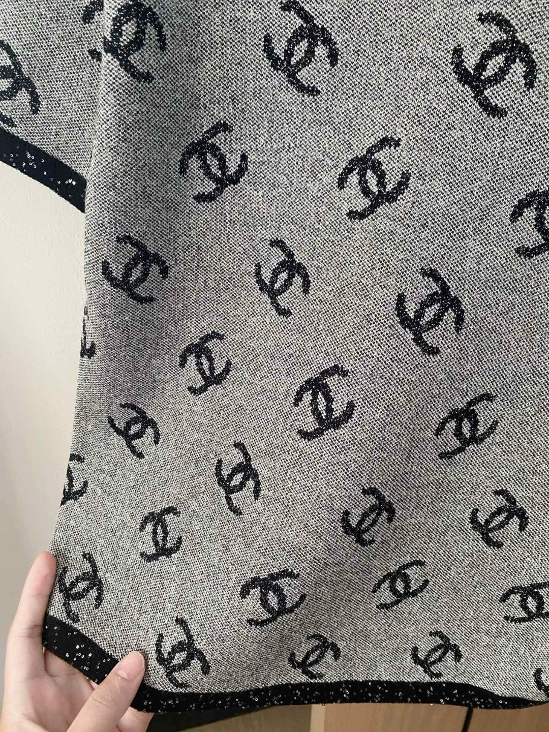 C 25 new color clashing pattern lapel short sleeve knitting