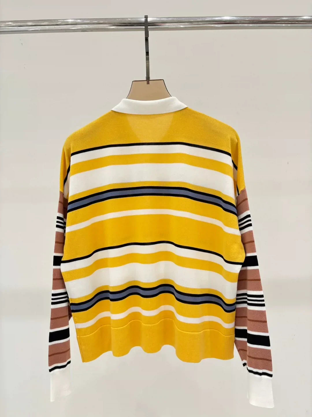 CE 25 Spring and Summer new lapel logo embroidery pure cotton knitted long sleeves