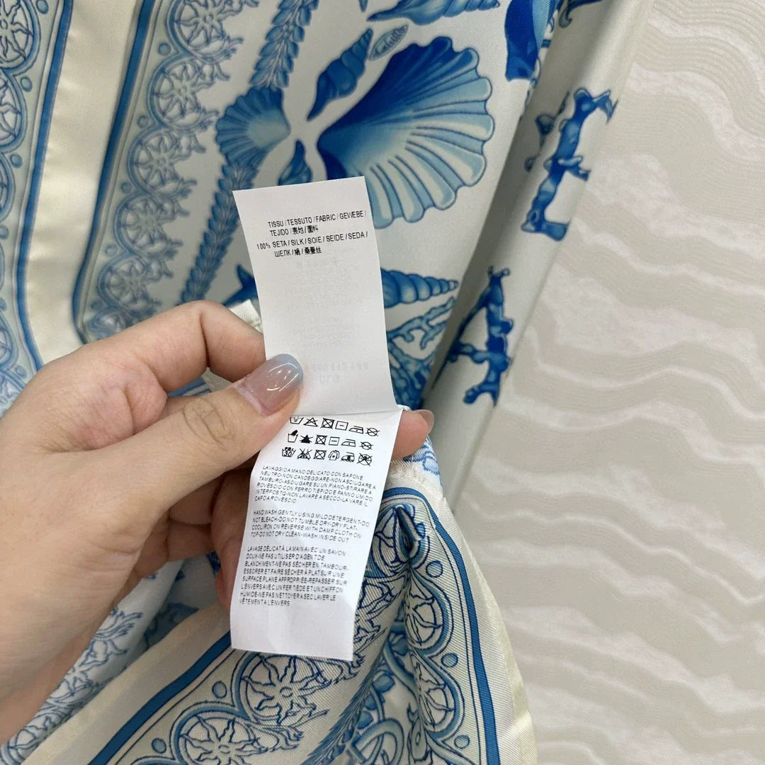 Ve 25 New Positioning Printed Silk Shirt