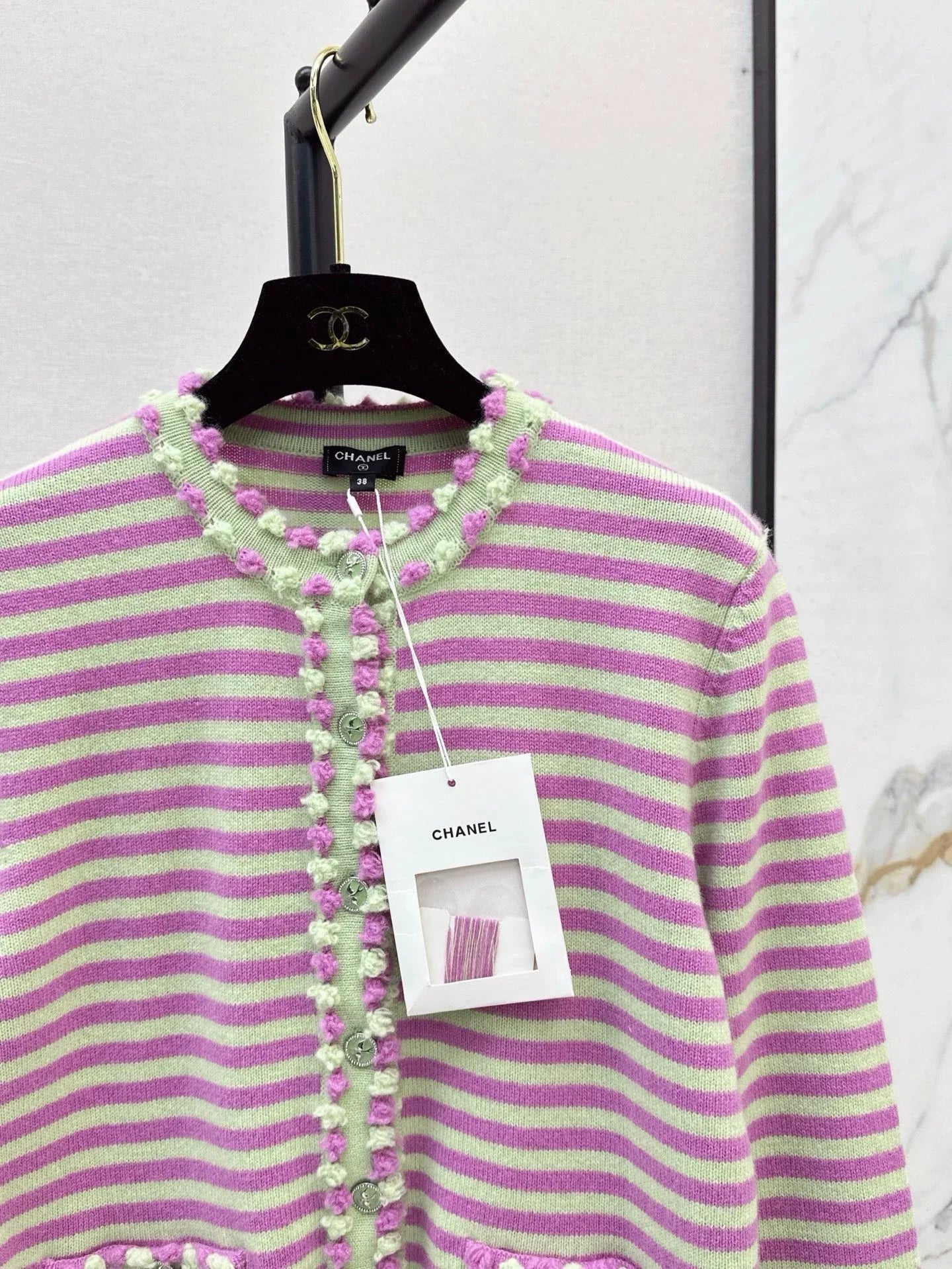 C 25 Spring/Summer New Summer Limited Stripe Set Sheath + Cardigan