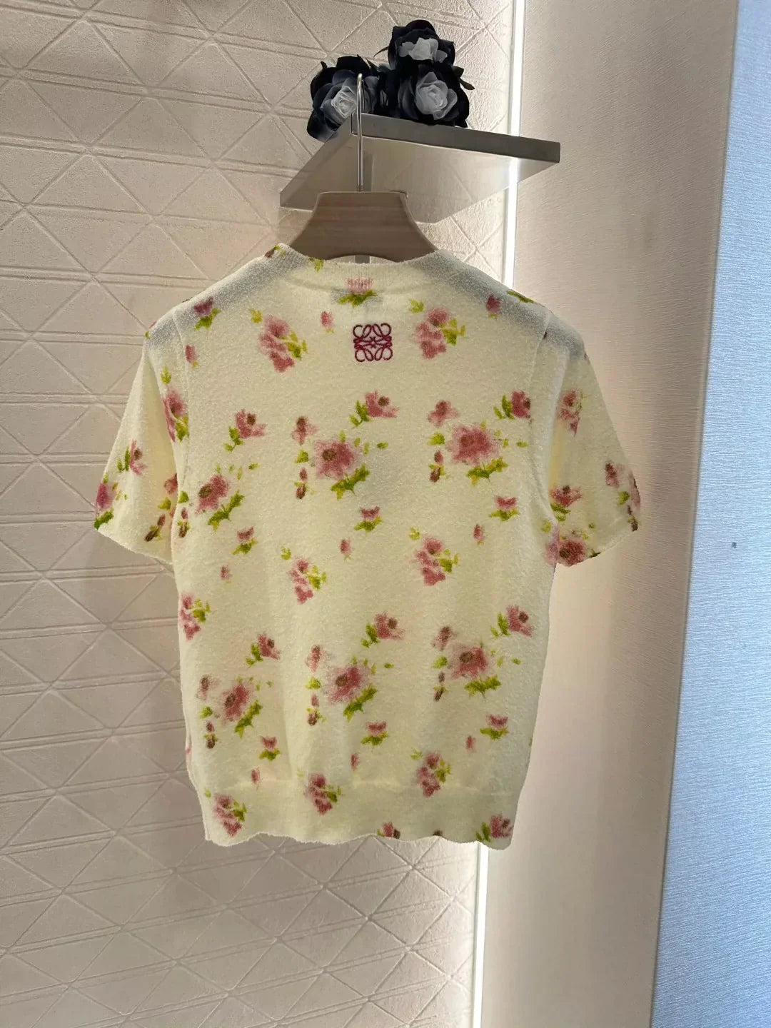 LO 25 Spring/Summer New Crushed Flower Knit Short Sleeve