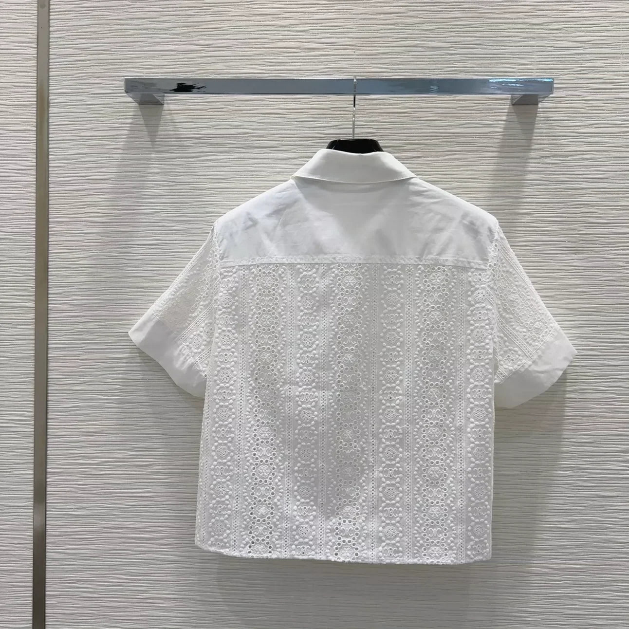 Ce 25 new water-soluble lace pocket lapel short-sleeved shirt