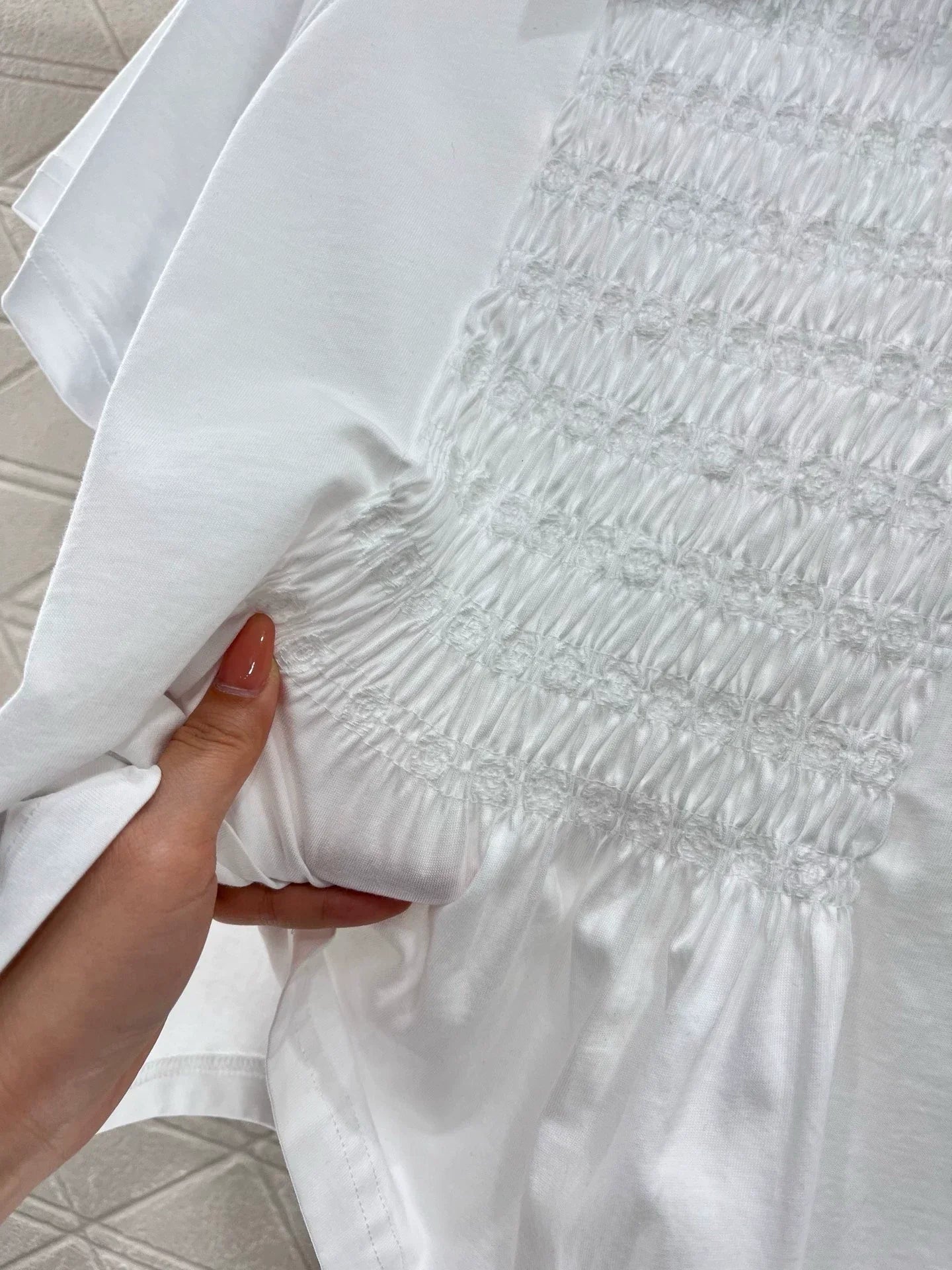 C 25 New Pleated Embroidered Tops