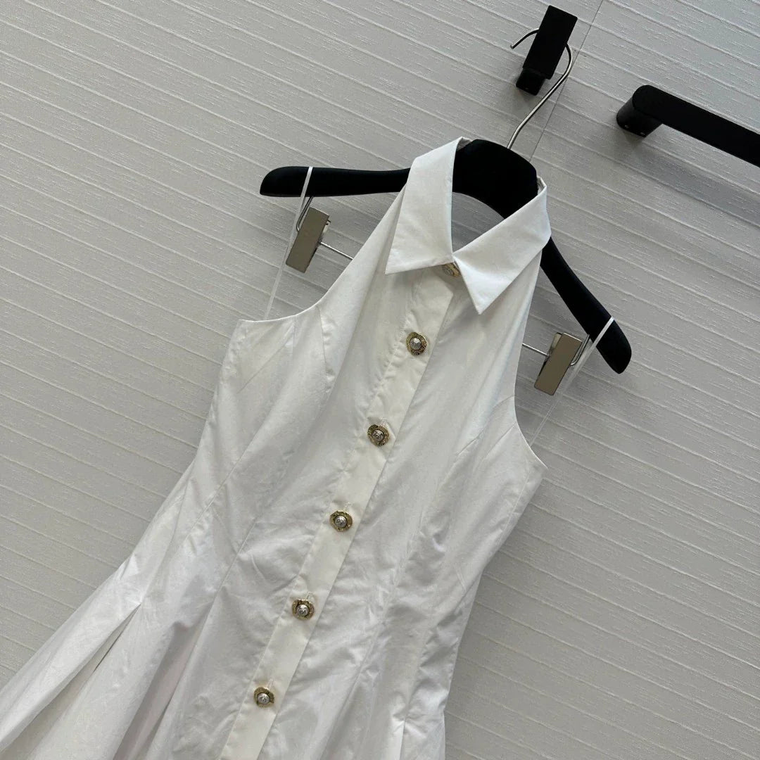 Ba 25 New Hanging Neck Sleeveless Cotton Dresses