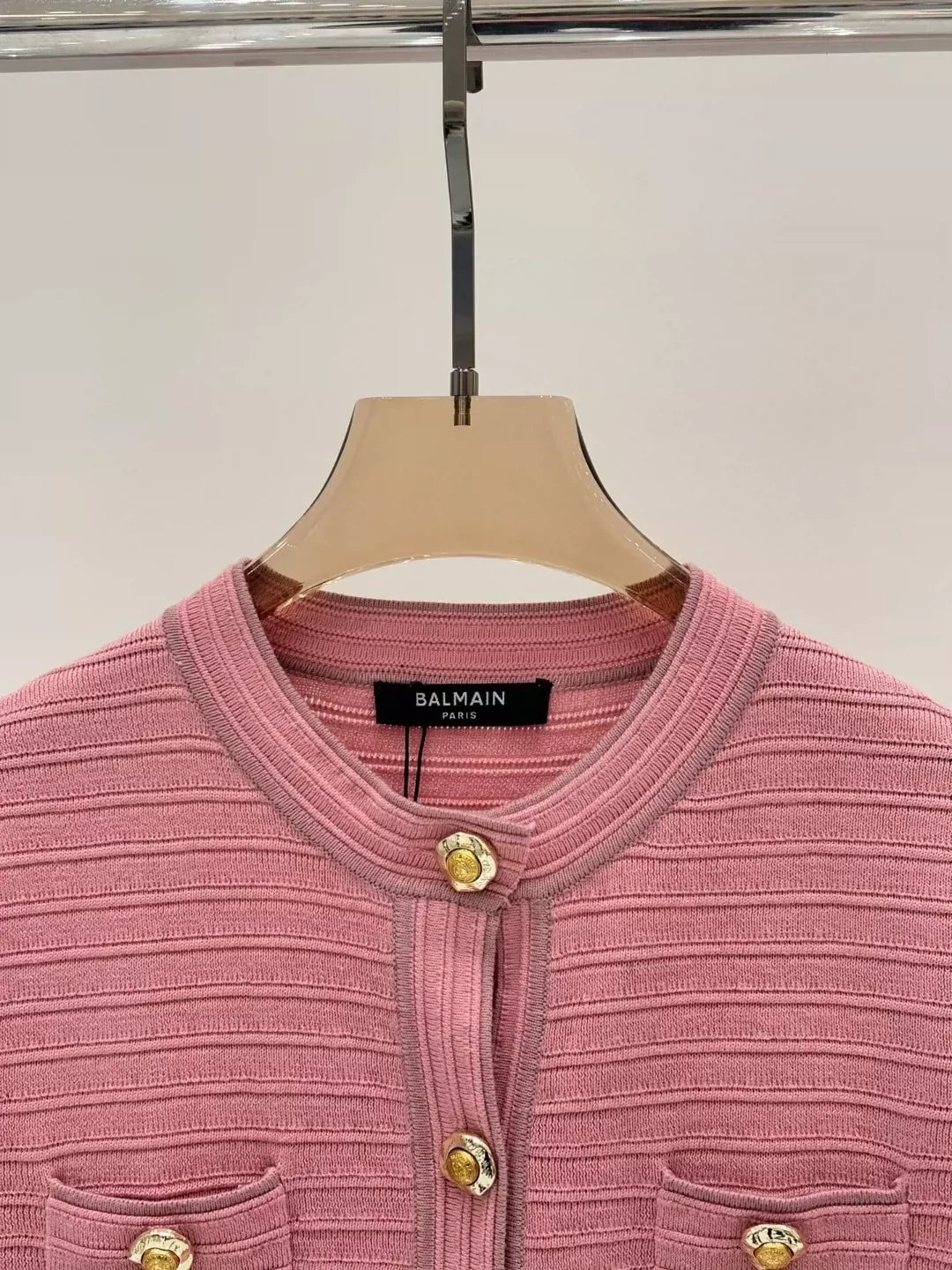 25 Spring and Summer new V-neck irregular metal button simple casual knitted cardigan