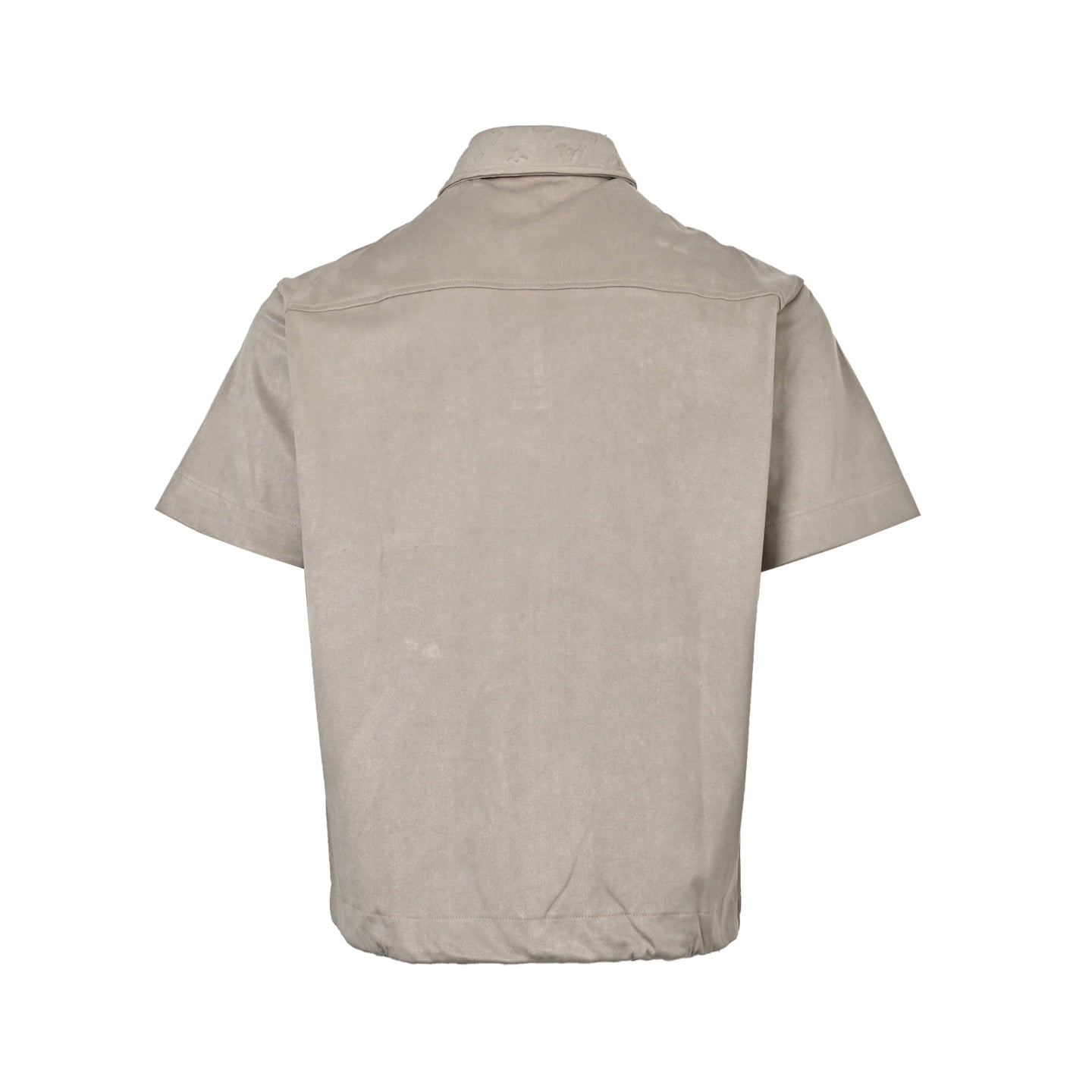 25 pocket vintage suede shirt with short sleeves