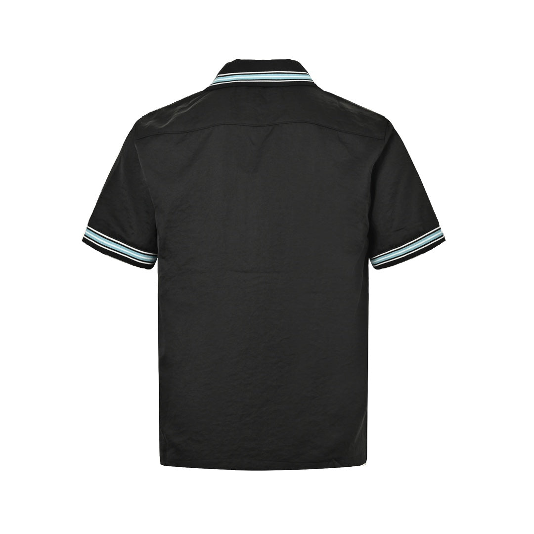 Silk suit top short sleeve shirt