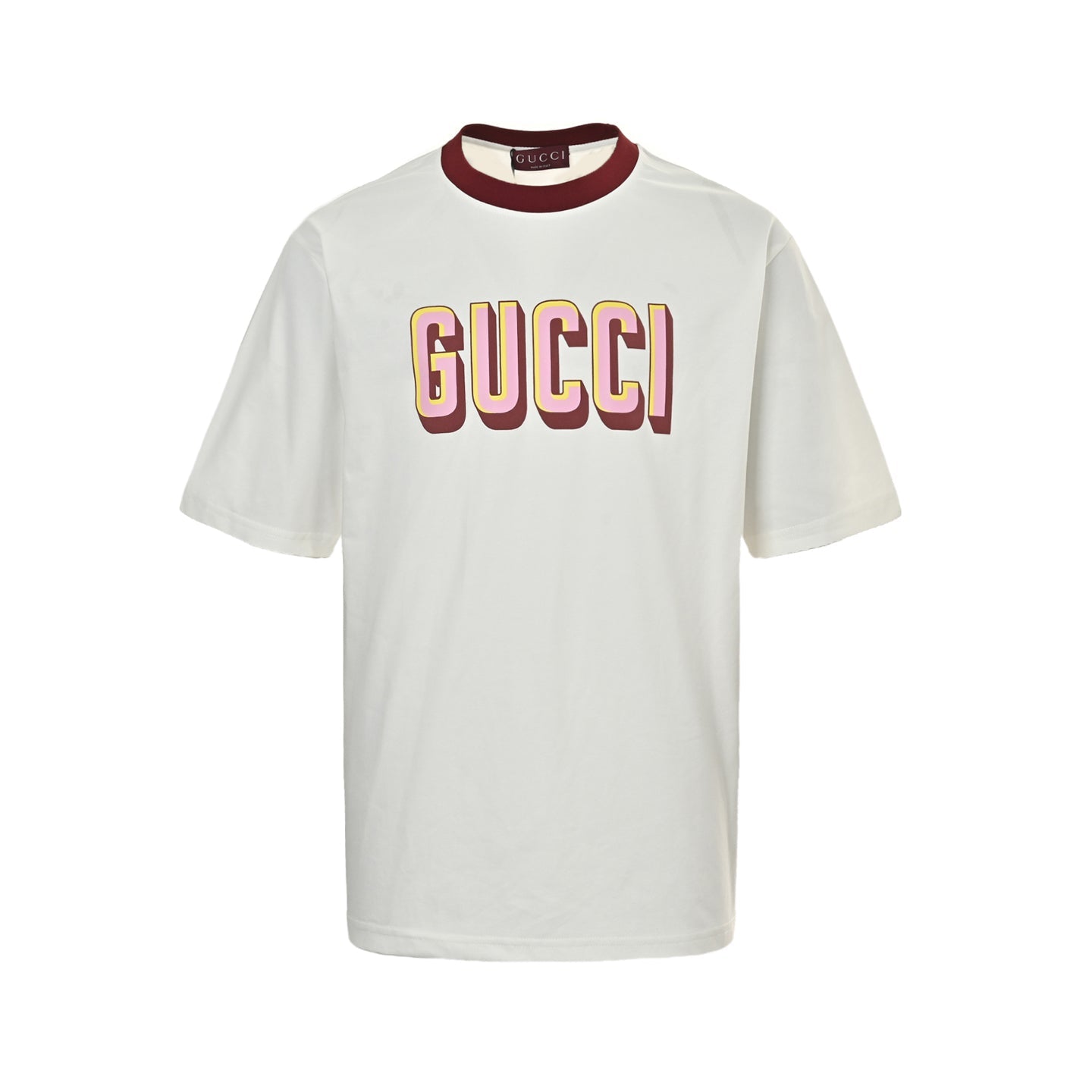 25ss collar contrasting foam printed short sleeved shirt